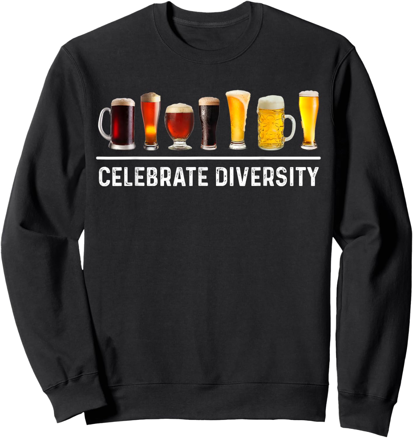 Beer Craft Celebrate Diversity Drinking Beer Lovers Brewing Sweatshirt - Sweatshirt | Black