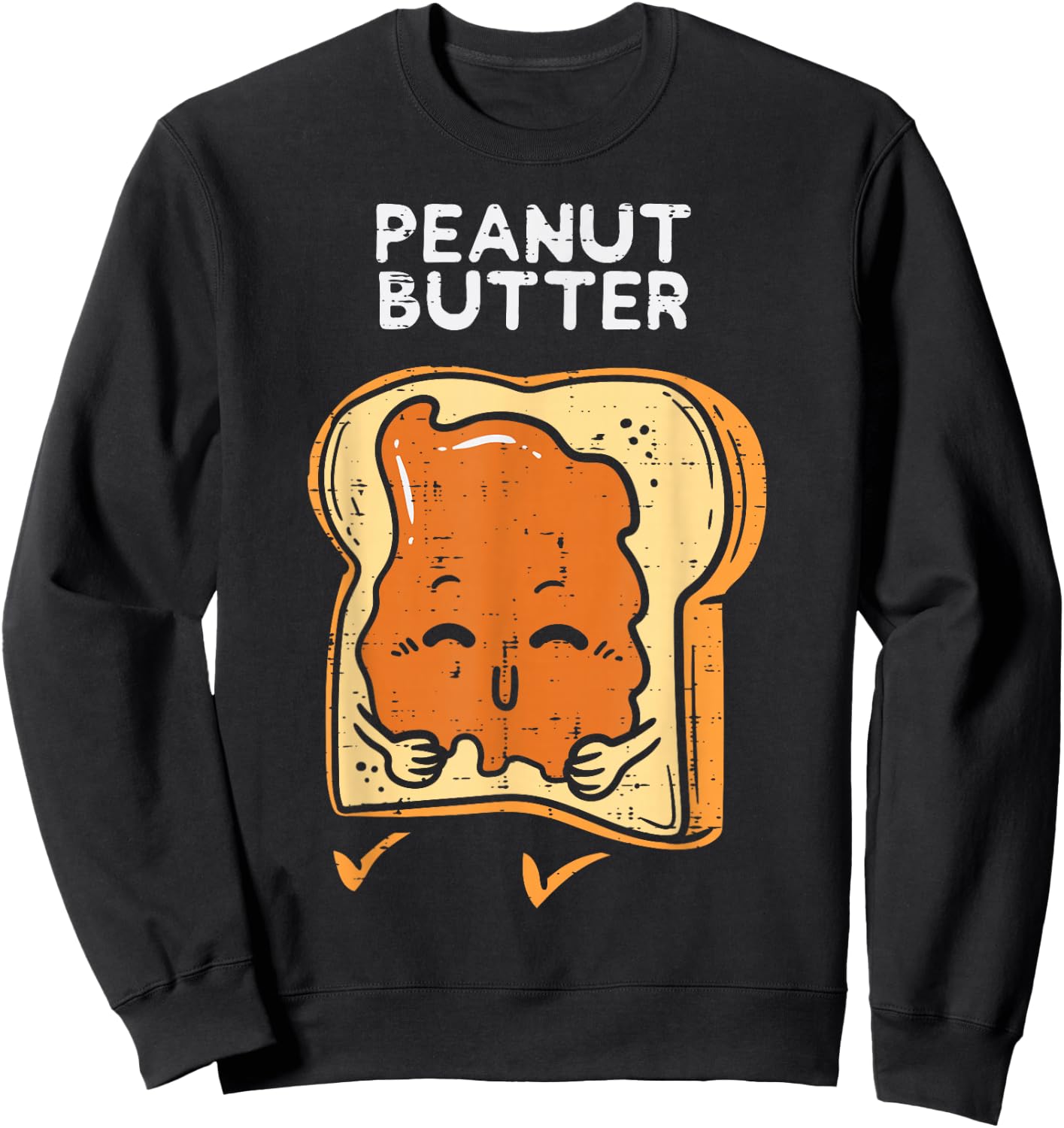 Peanut Butter Toast Matching Halloween Couples Him And Her Sweatshirt - Sweatshirt | Black