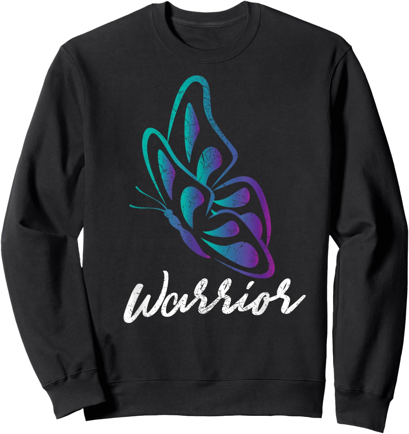 Butterfly Warrior - Suicide Prevention Awareness Sweatshirt - Sweatshirt | Black