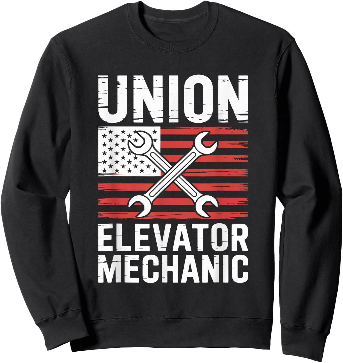 Elevator Technician Union Elevator Mechanic Sweatshirt - Sweatshirt | Black