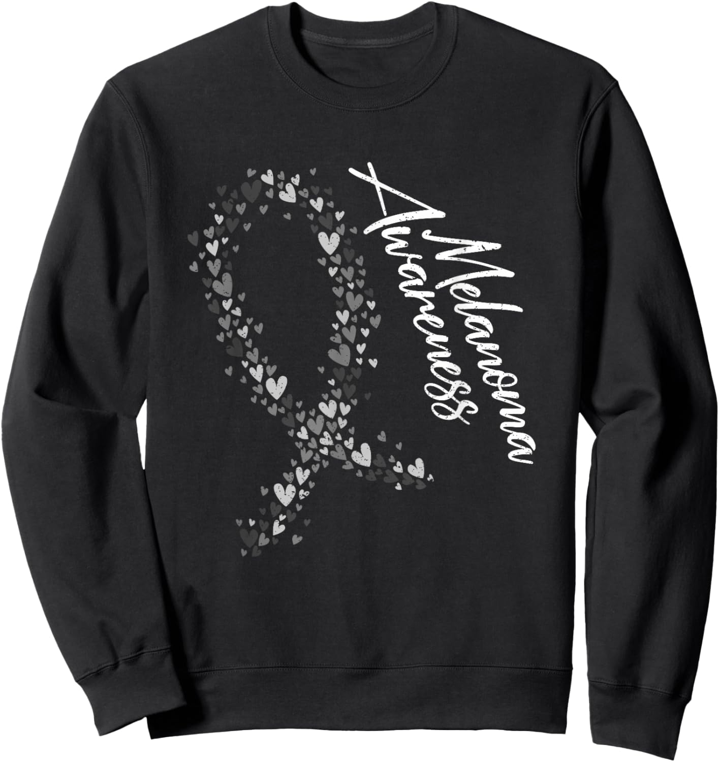 Melanoma Fighter Women Gift Skin Cancer Awareness Sweatshirt - Sweatshirt | Black