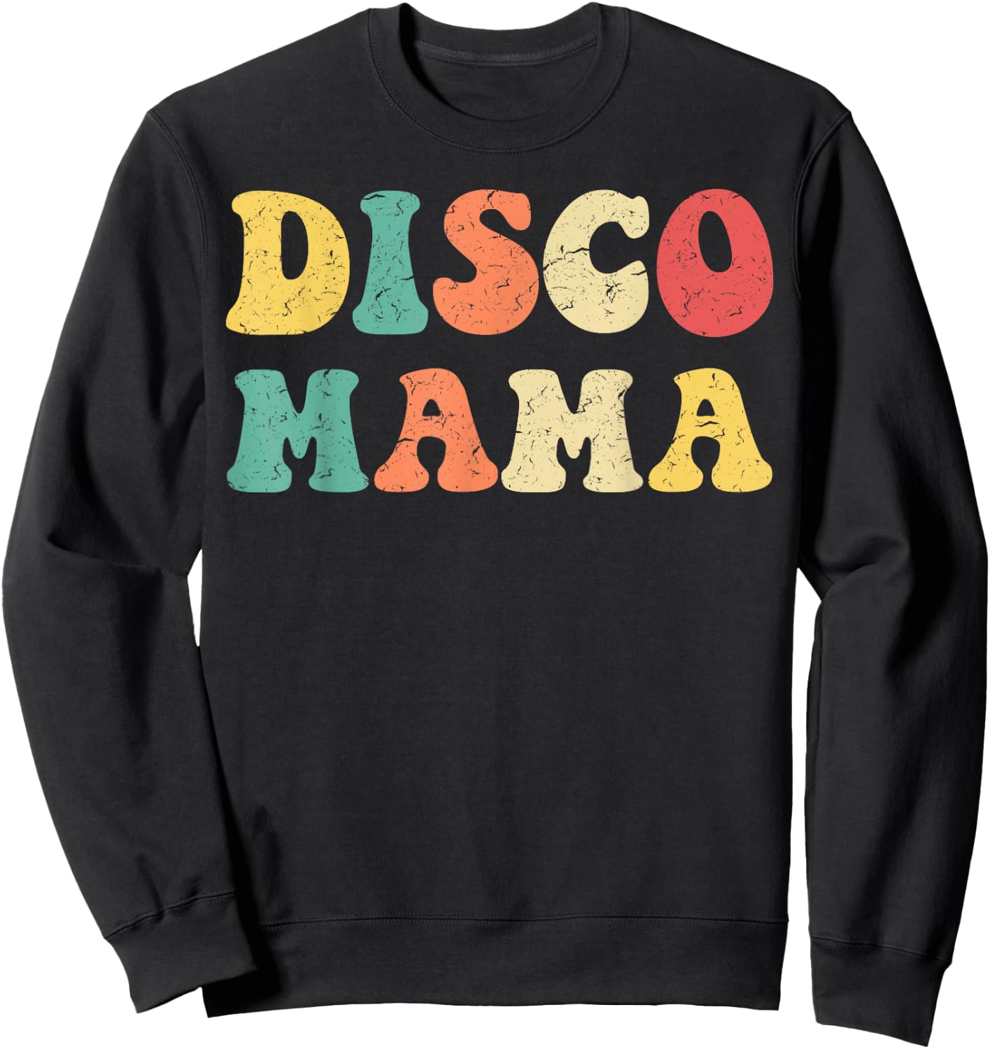 Disco Mama 1970s Disco Queen Matching Couple Shirt Sweatshirt - Sweatshirt | Black