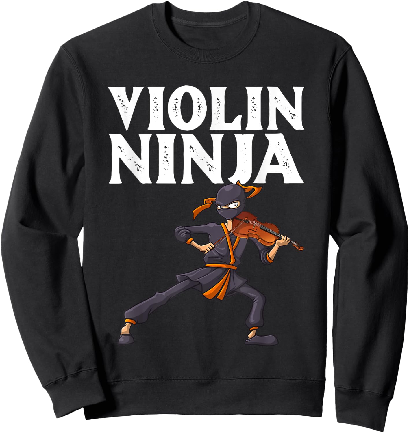 Cool Violin Ninja Women Musician Viola Cello Players Sweatshirt - Sweatshirt | Black