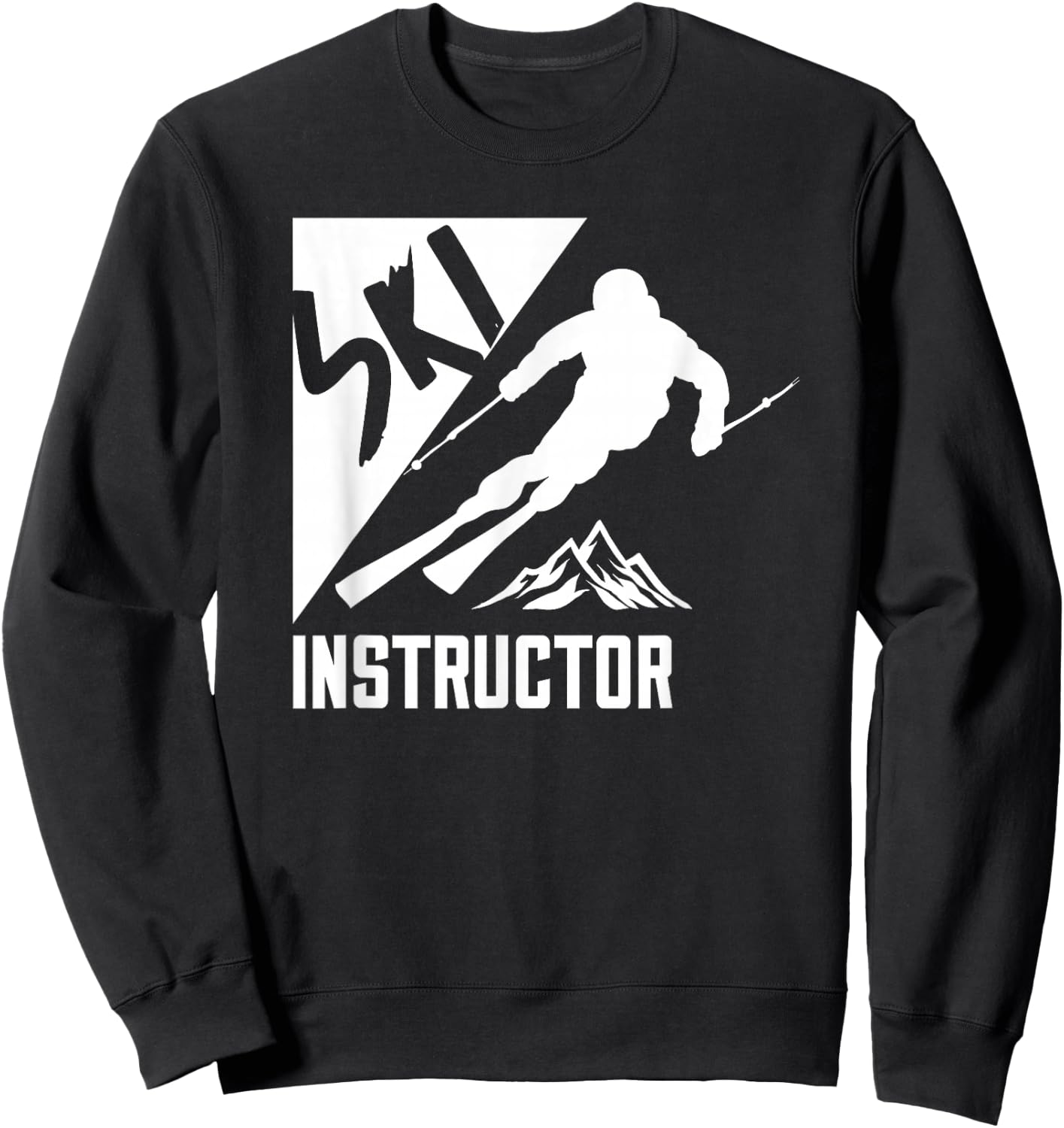 Ski Instructor Coach Skiing Skier Sweatshirt - Sweatshirt | Black