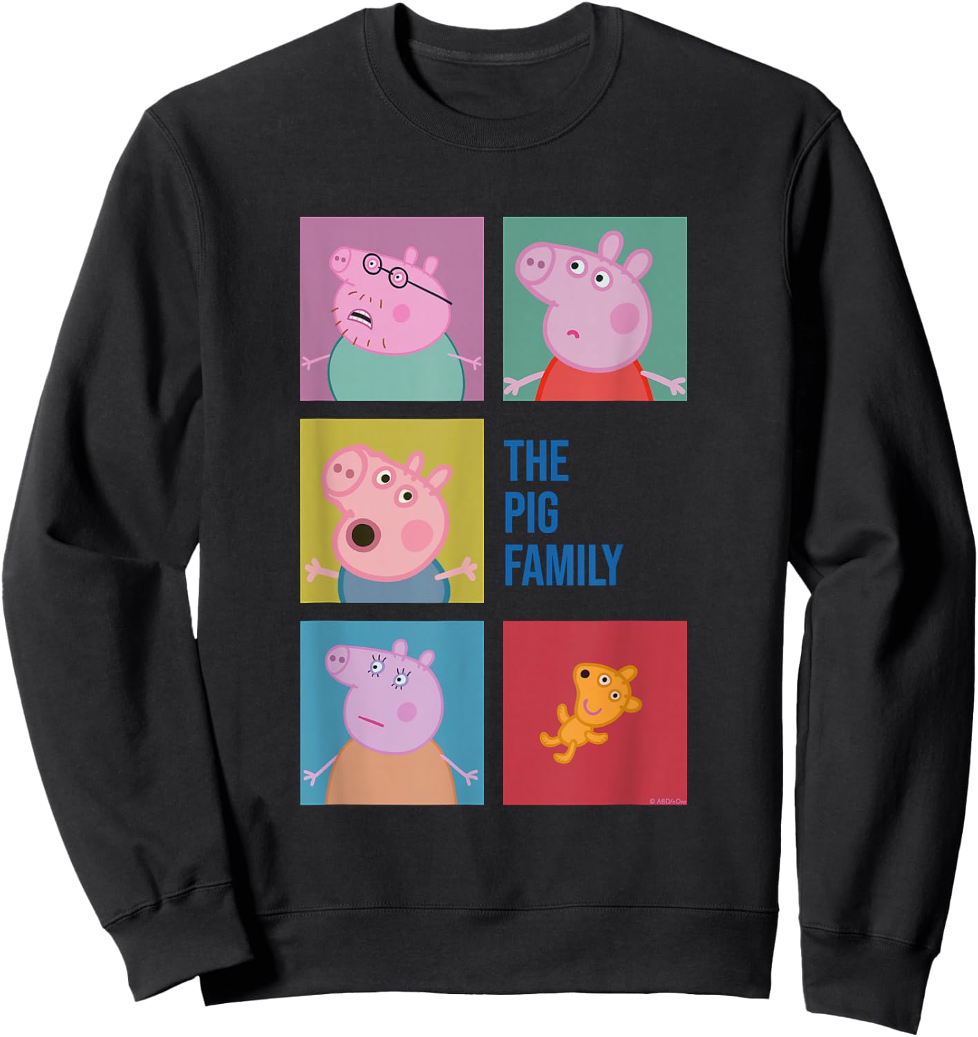 Peppa Pig - The Pig Family Sweatshirt - Sweatshirt | Black