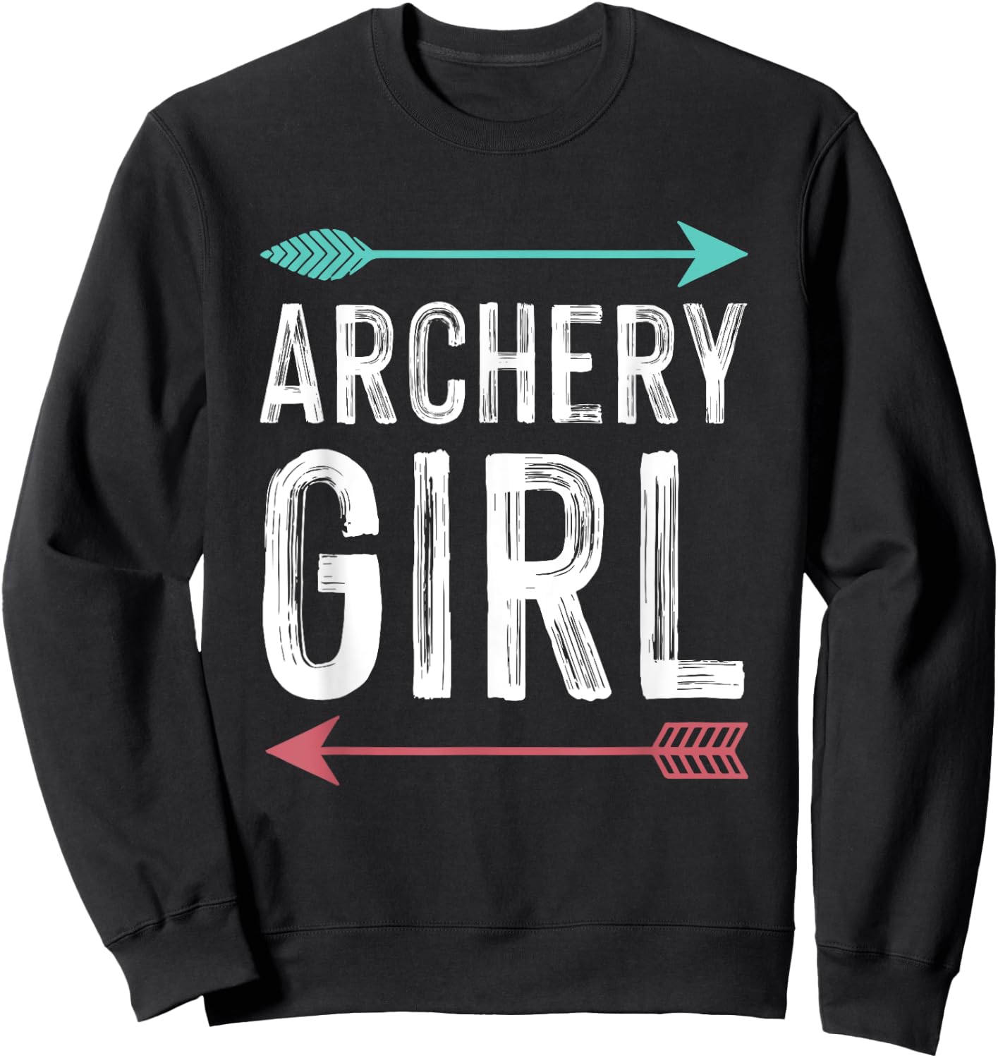 Cool Archery Design Girls Women Bow Hunting Target Sport Sweatshirt - Sweatshirt | Black