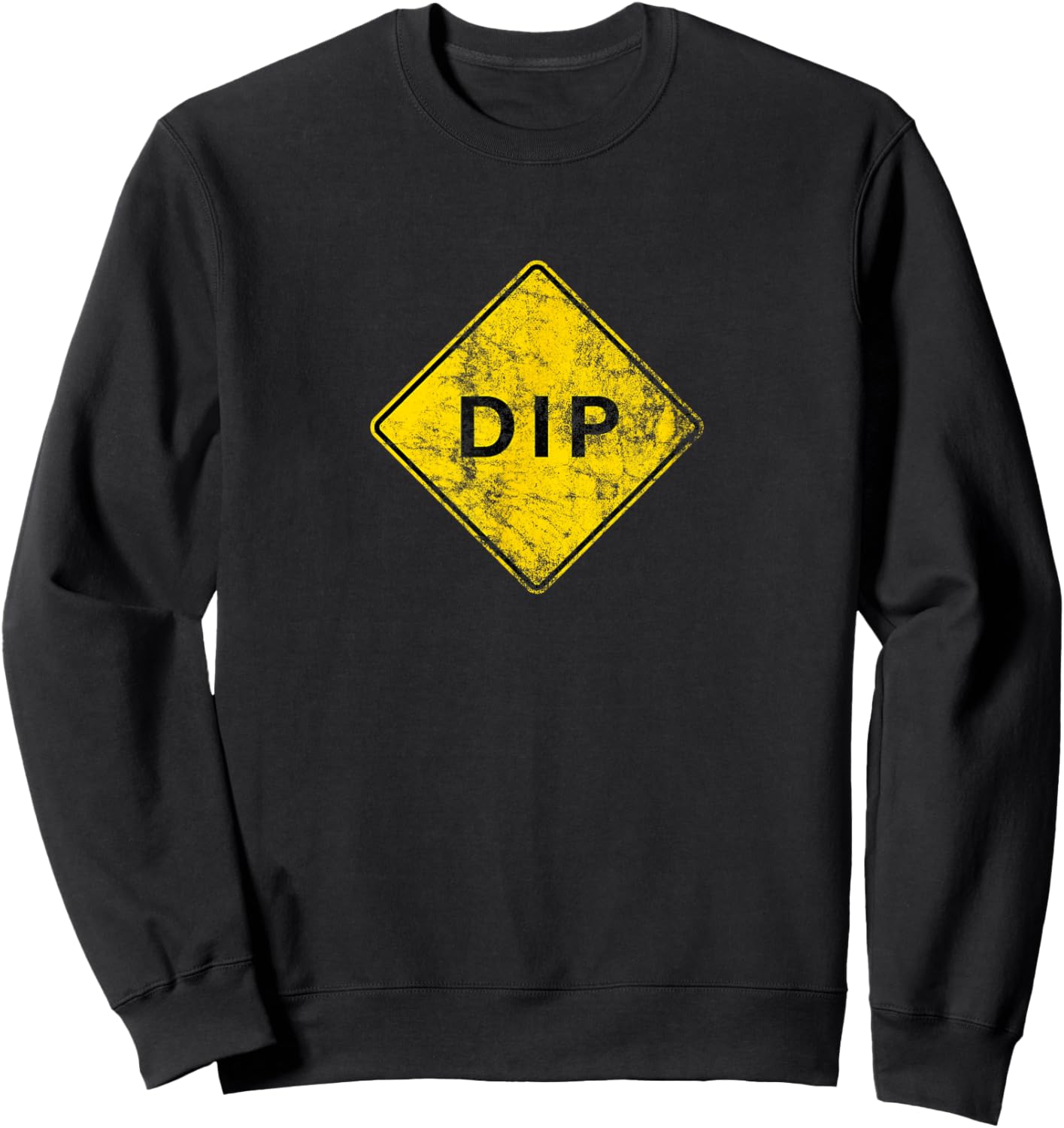 Road Sign Dip Sweatshirt - Sweatshirt | Black
