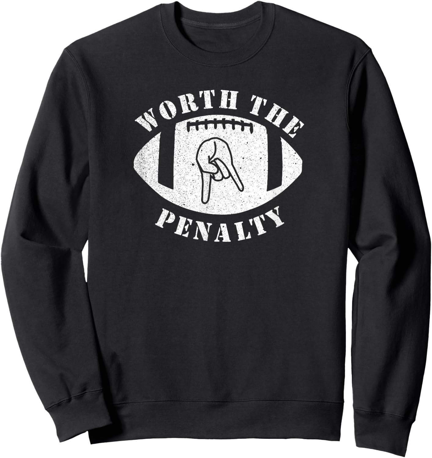 Horns Down Worth The Penalty Oklahoma Texas Red River Sweatshirt - Sweatshirt | Black