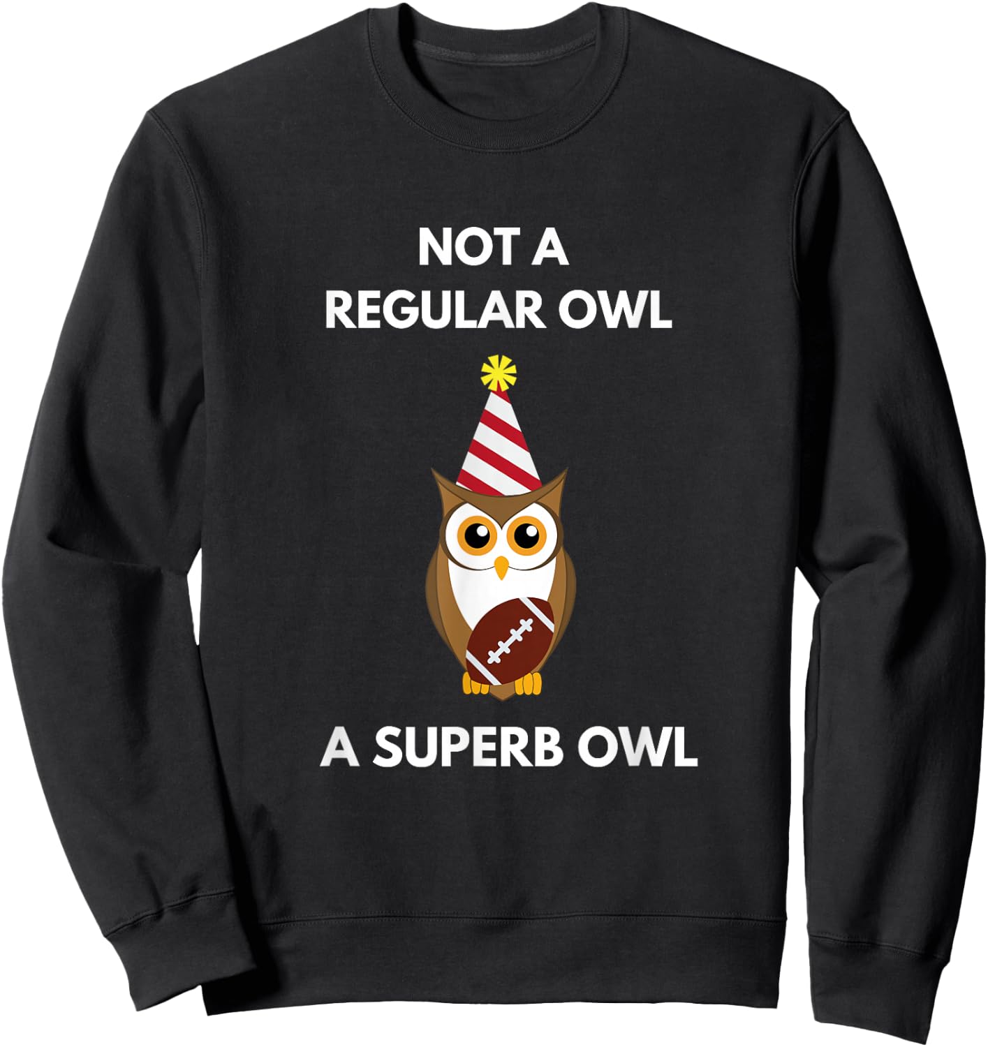 Not a Regular Owl A Superb Owl Party Owl Lovers Pun Lovers Sweatshirt - Sweatshirt | Black