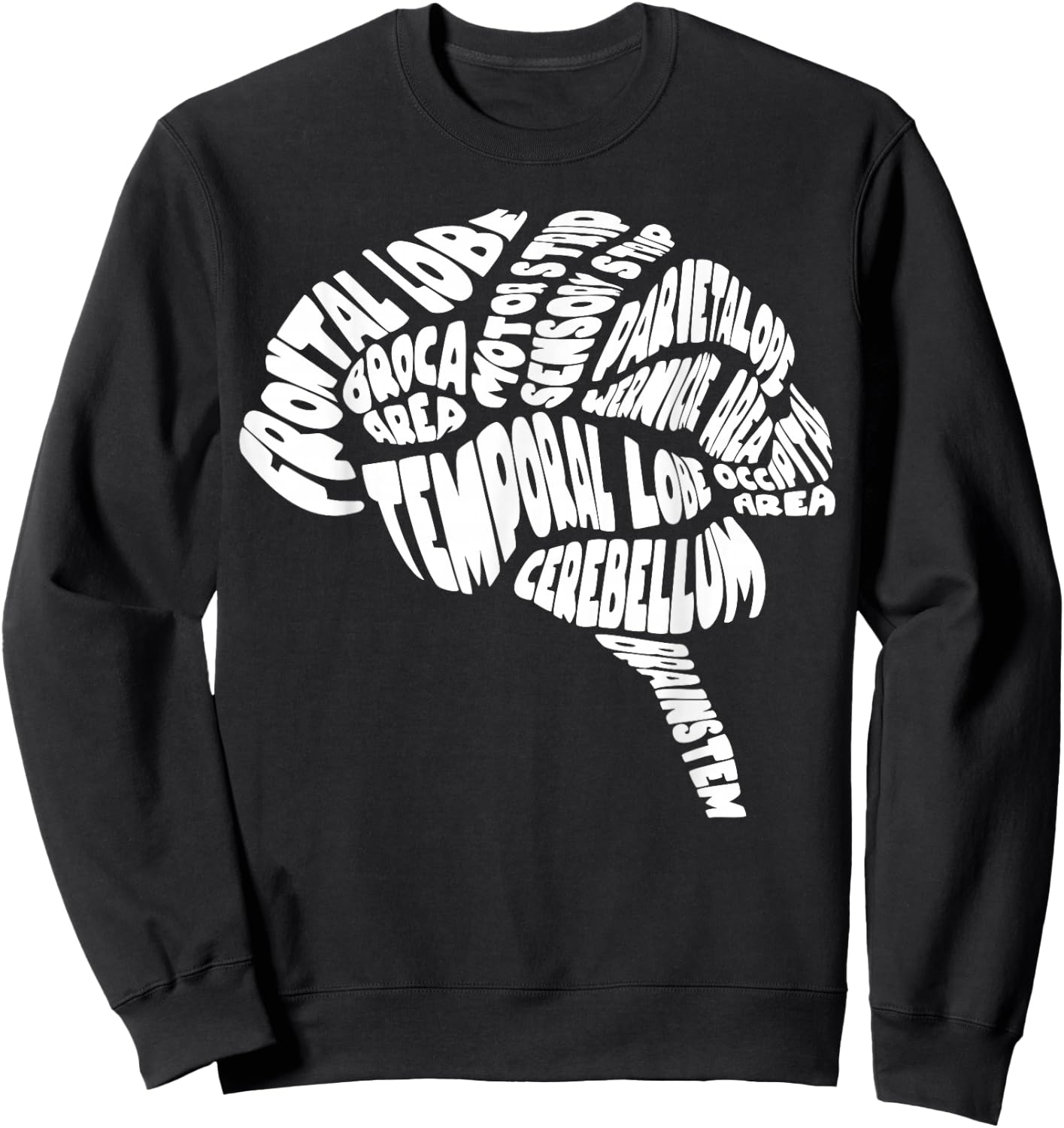 Parts Area Brain Neurologist Neurology Brain Map Surgeon Sweatshirt - Sweatshirt | Black