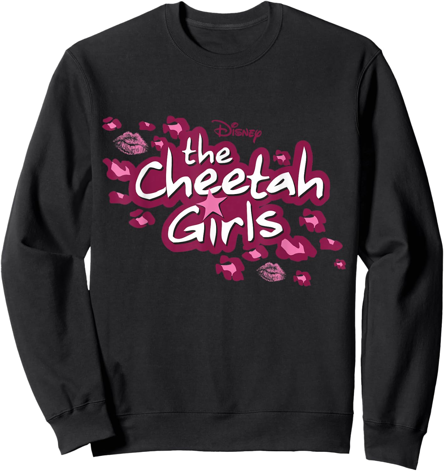 Disney Channel The Cheetah Girls Logo Pink Animal Print Small Sweatshirt - Sweatshirt | Black