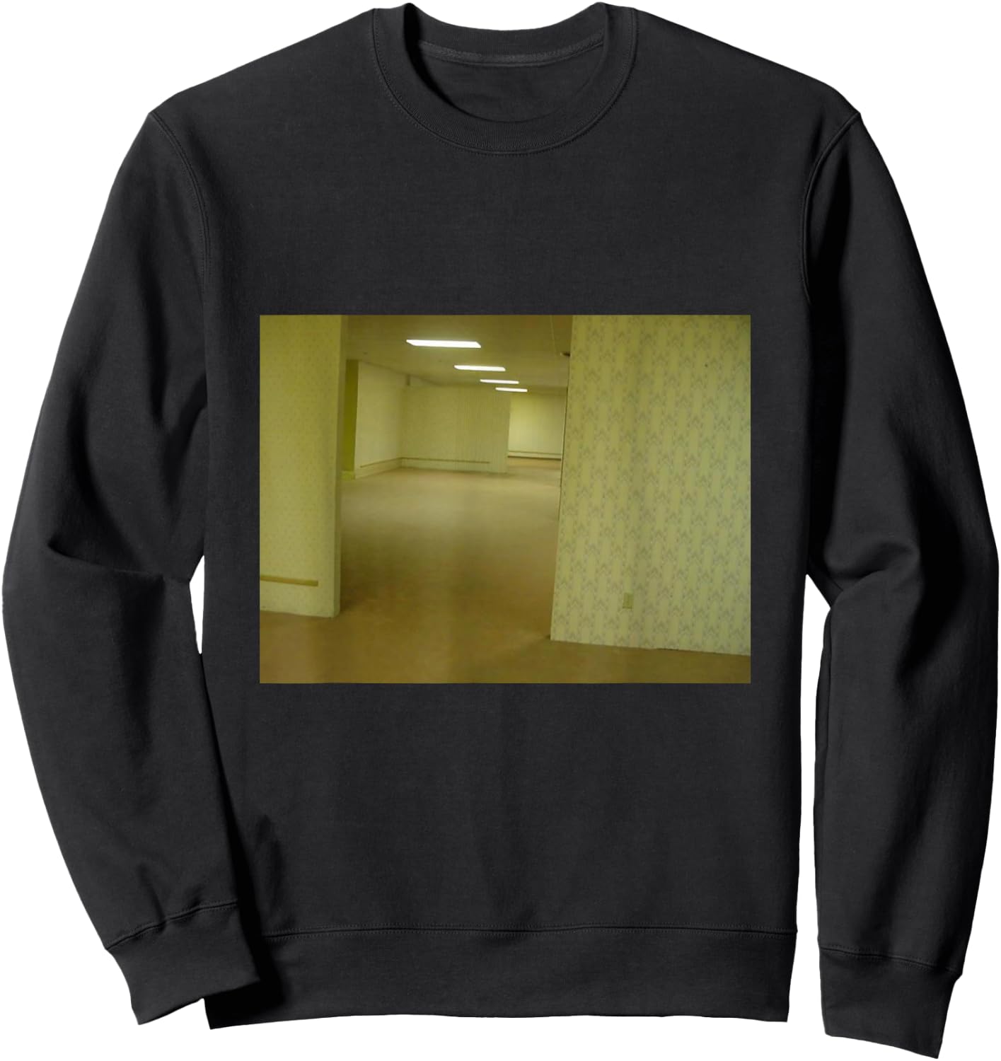 Welcome to The Backrooms Creepypasta Meme Sweatshirt - Sweatshirt | Black