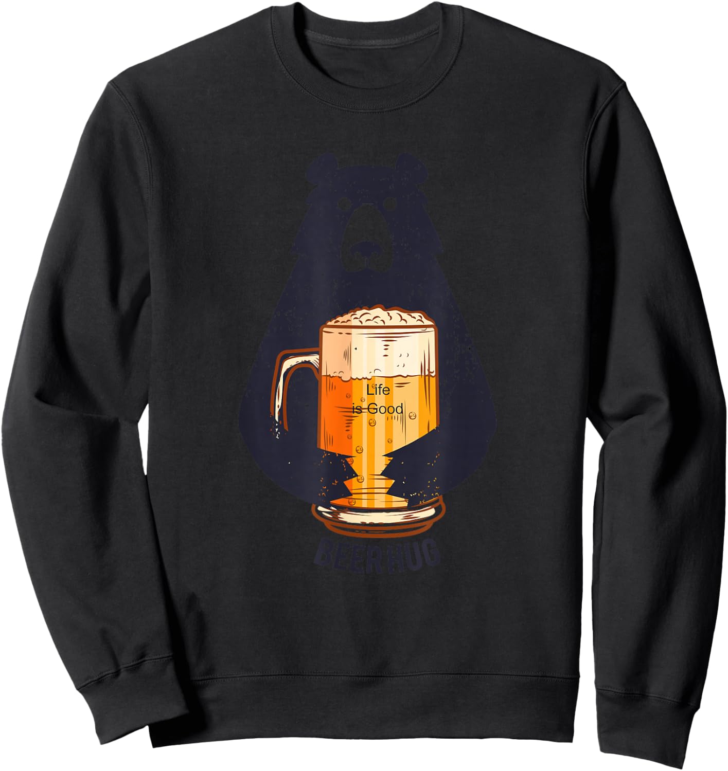 Bear, Beer, Beer Hug | IPA, Club Sweatshirt - Sweatshirt | Black
