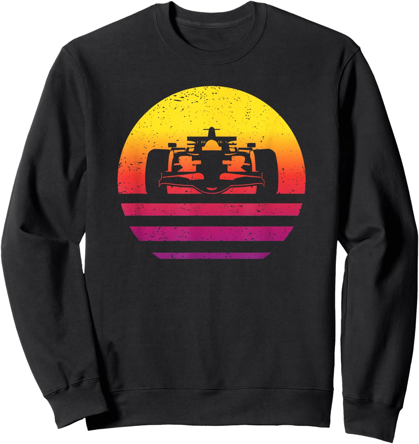 Racing Car Retro Style Vintage Sweatshirt - Sweatshirt | Black