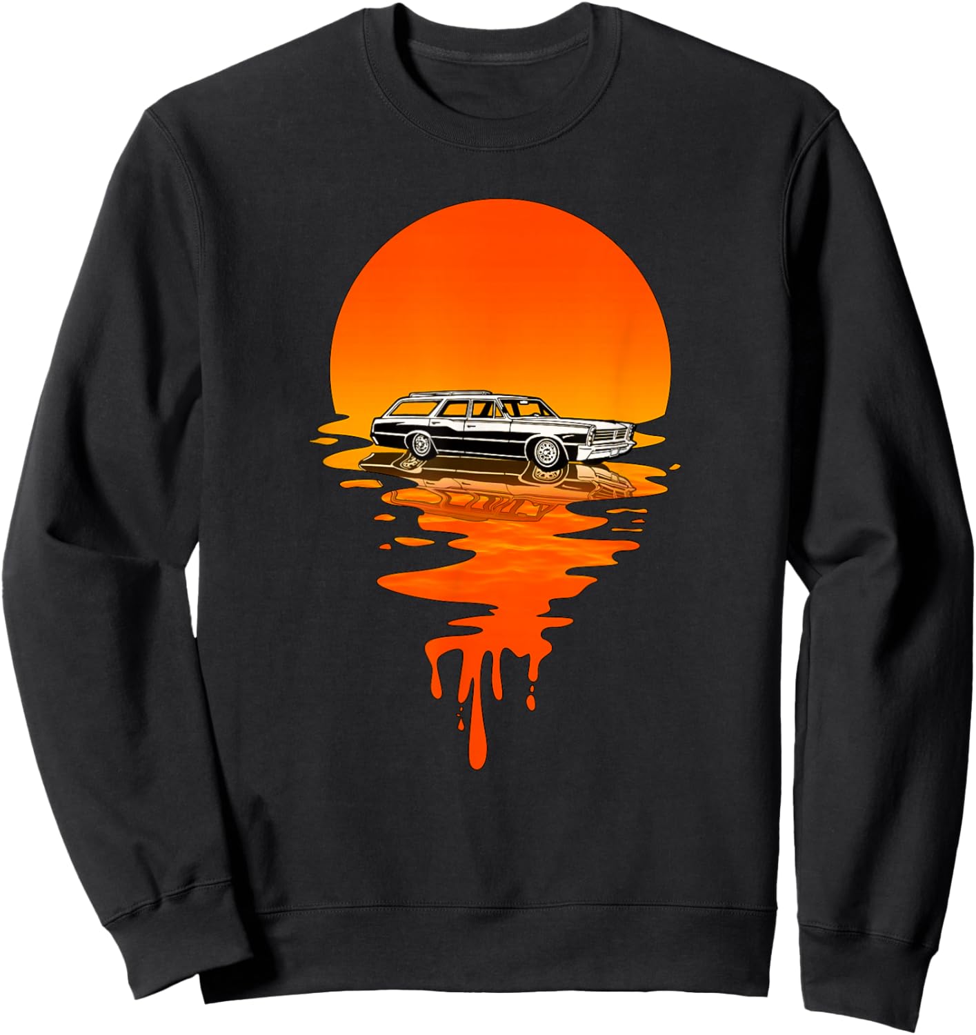 Vintage Retro Style Station Wagon Sweatshirt - Sweatshirt | Black