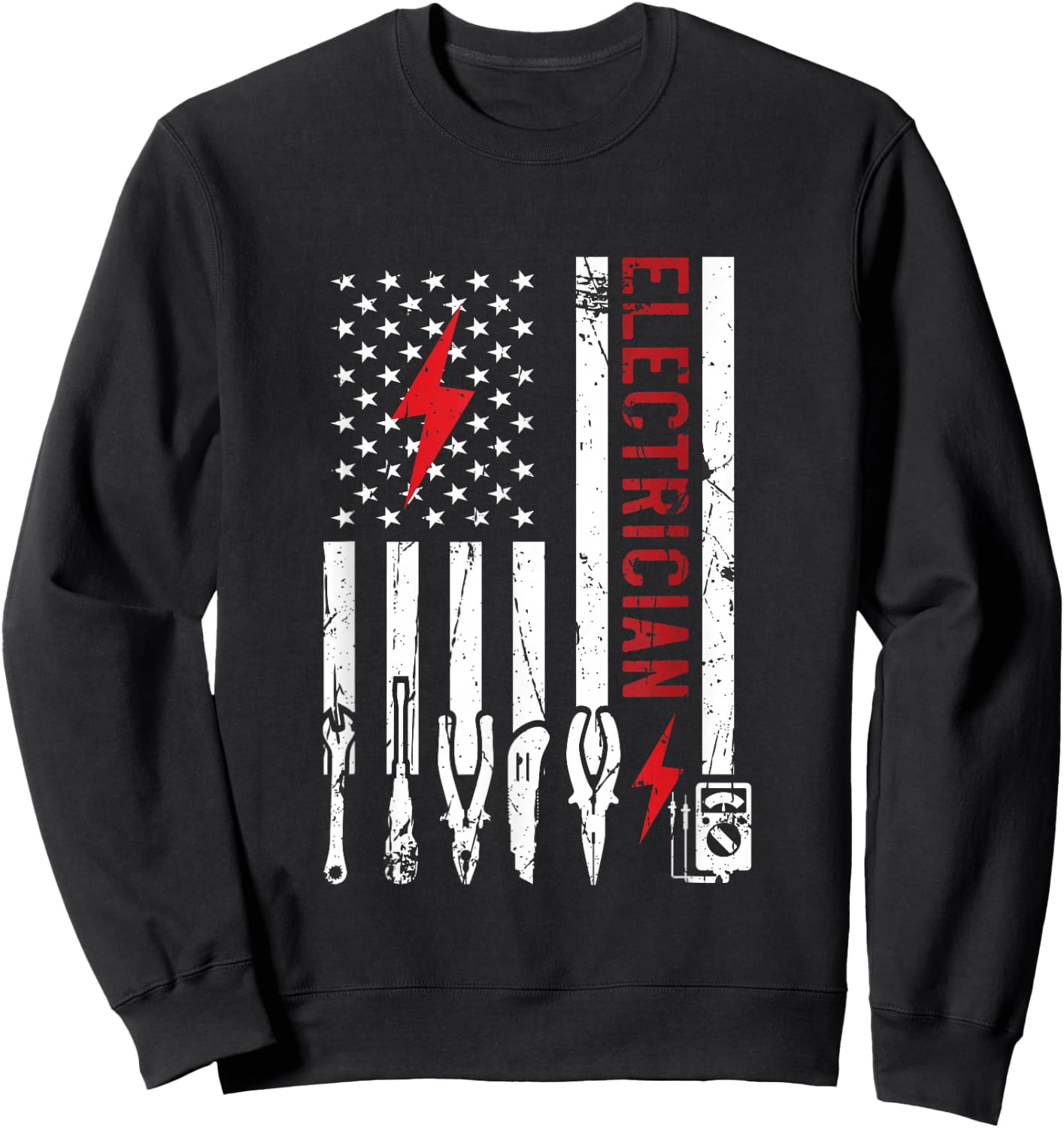 Electrician Design & Funny Electrical Design Sweatshirt - Sweatshirt | Black