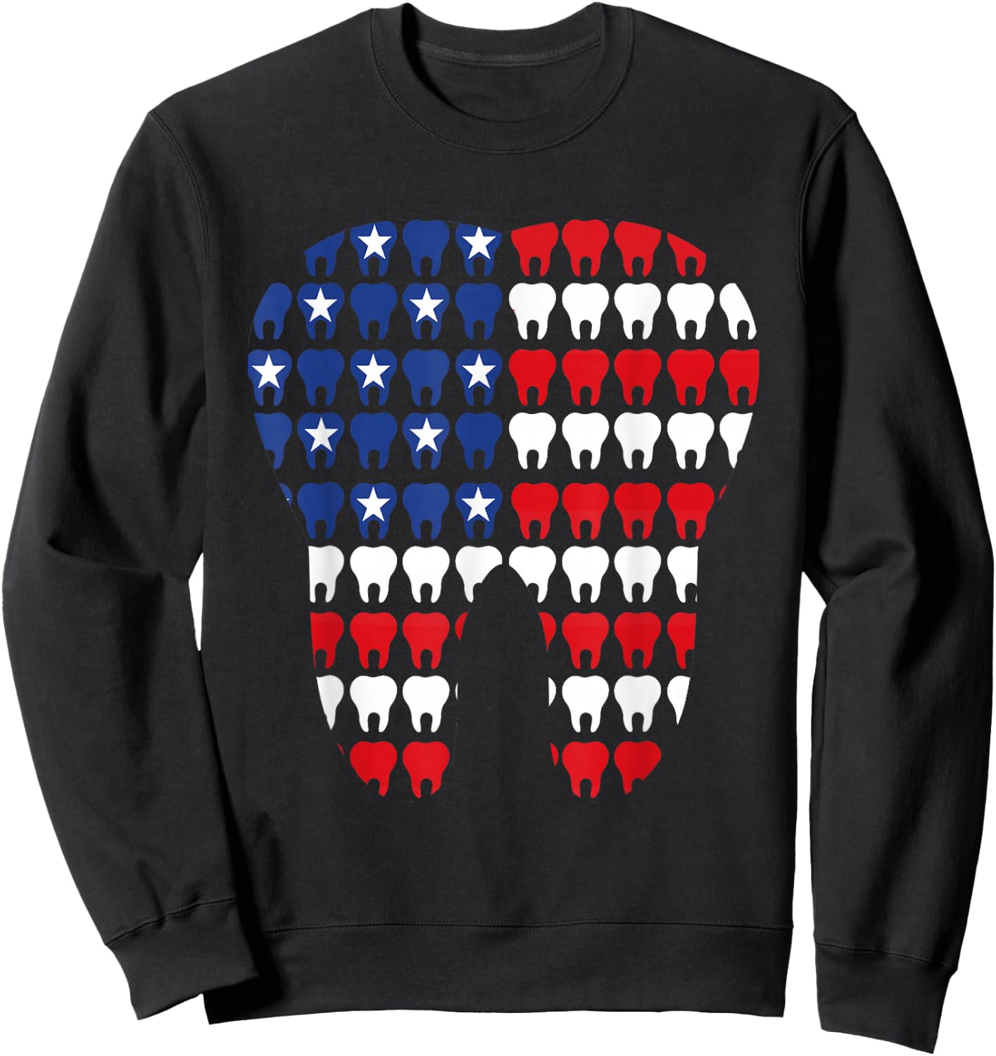 Happy 4th July American Dental Squad Dental Assistant Sweatshirt - Sweatshirt | Black