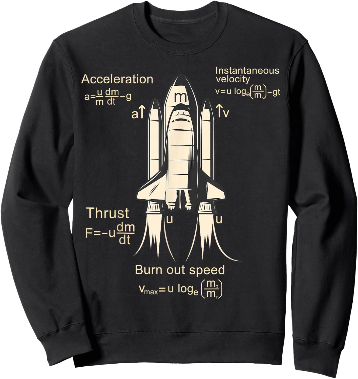 Rocket propulsion - Rocket science, Aerospace Engineering Sweatshirt - Sweatshirt | Black