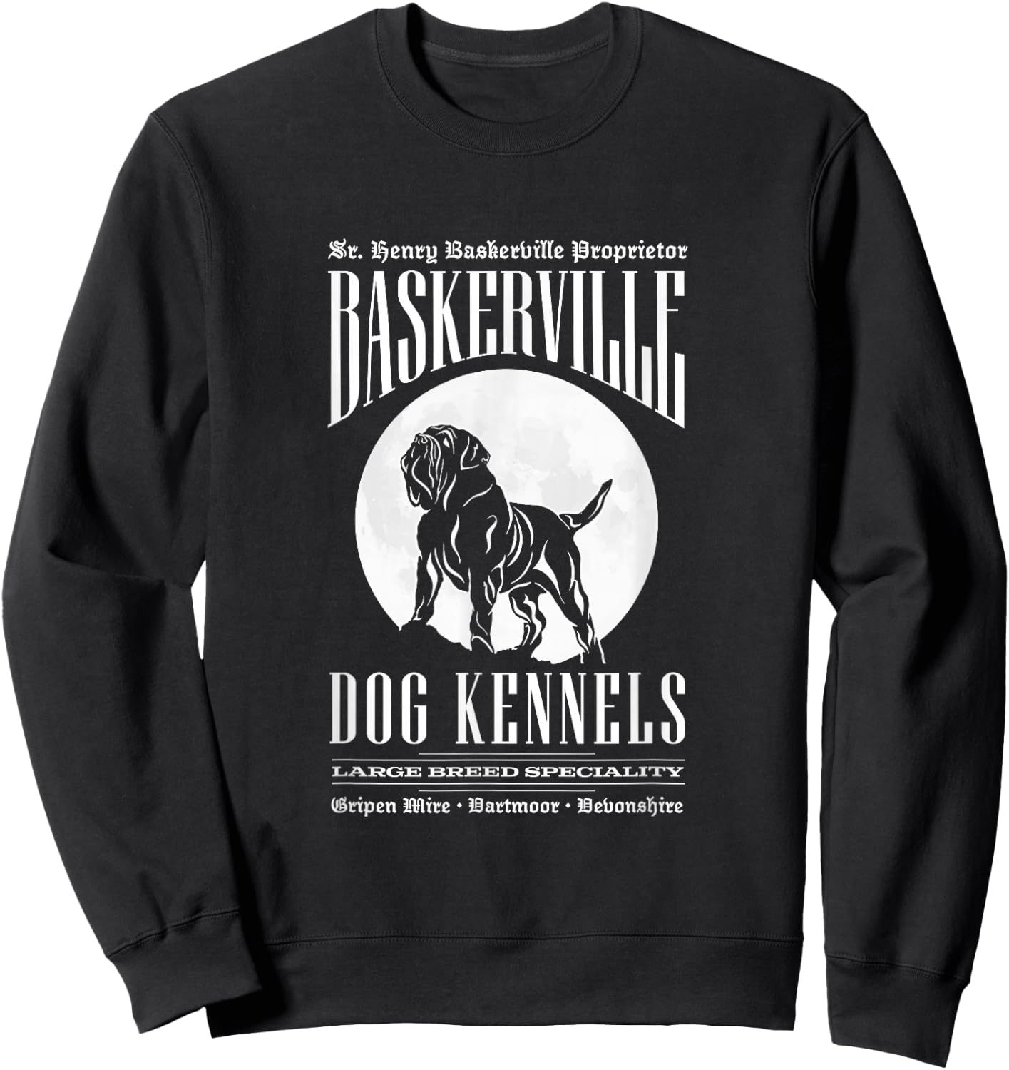 Baskerville Sherlock Holmes Kennel Sweatshirt - Sweatshirt | Black