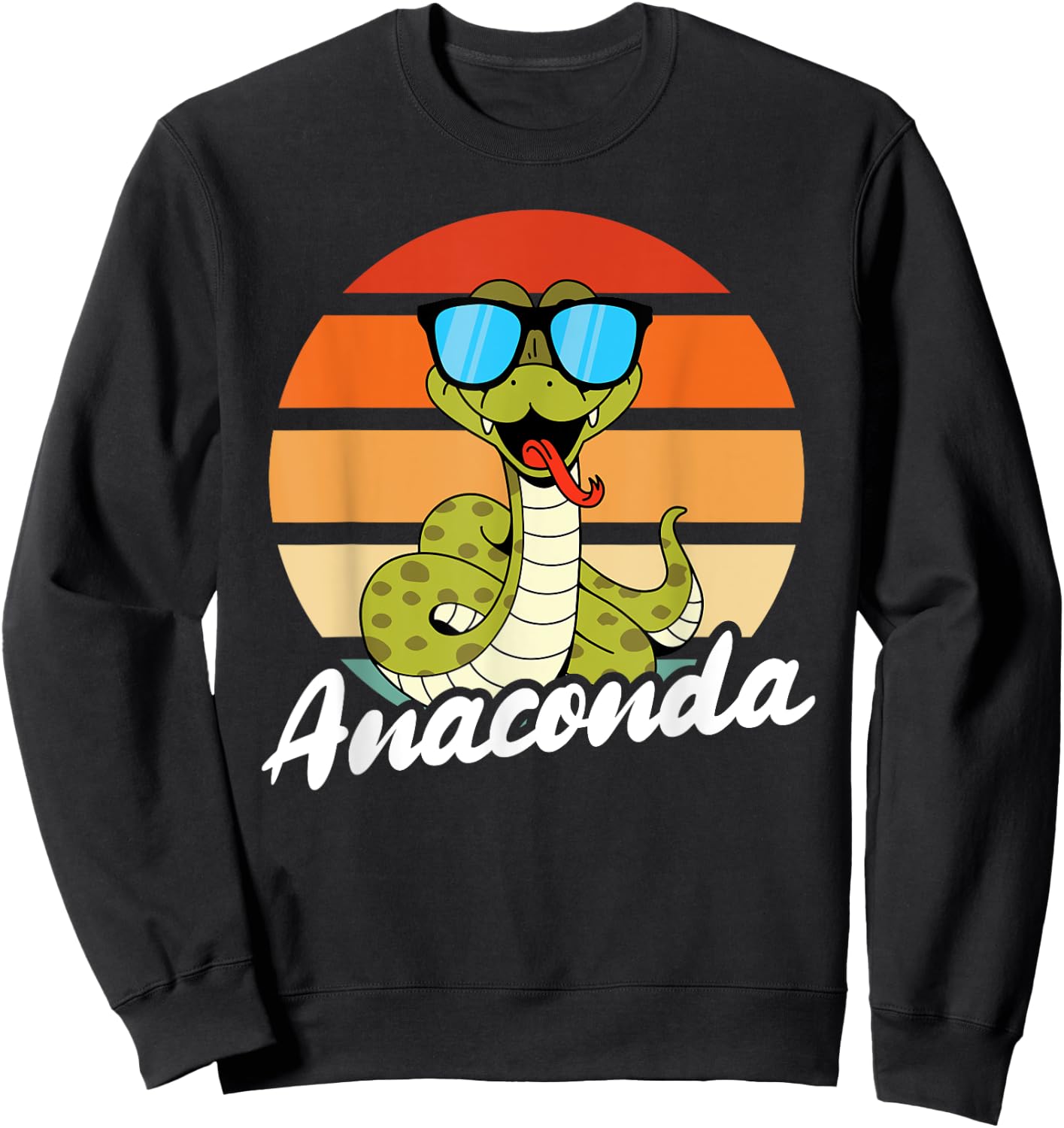 Cute Anaconda Sunglasses Sweatshirt - Sweatshirt | Black