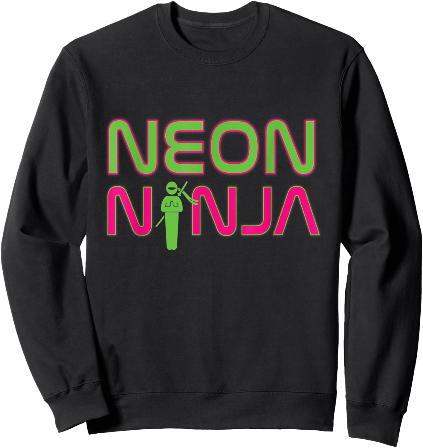 Neon Ninja I Electronic Raver Music DJ Festival Rave Sweatshirt - Sweatshirt | Black