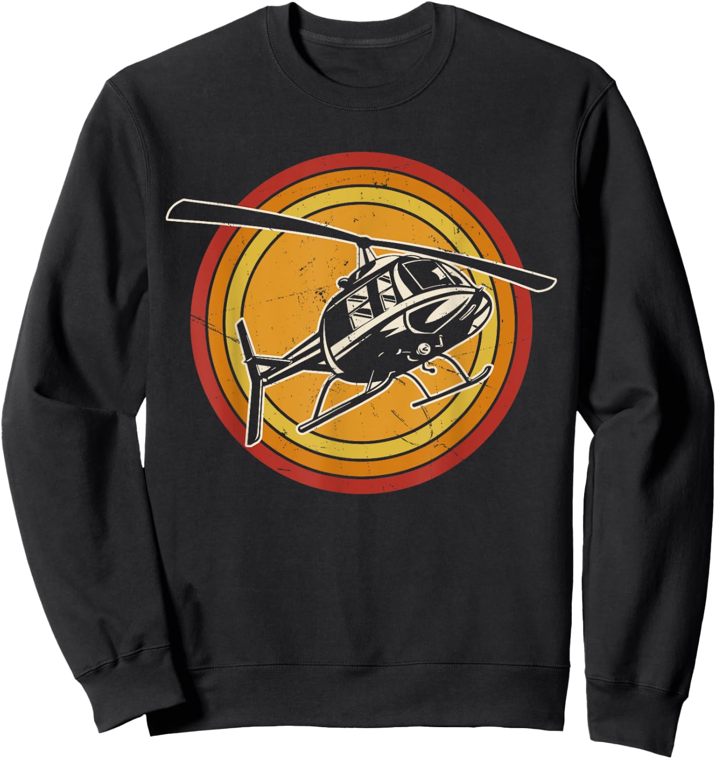 Helicopter Vintage Sweatshirt - Sweatshirt | Black