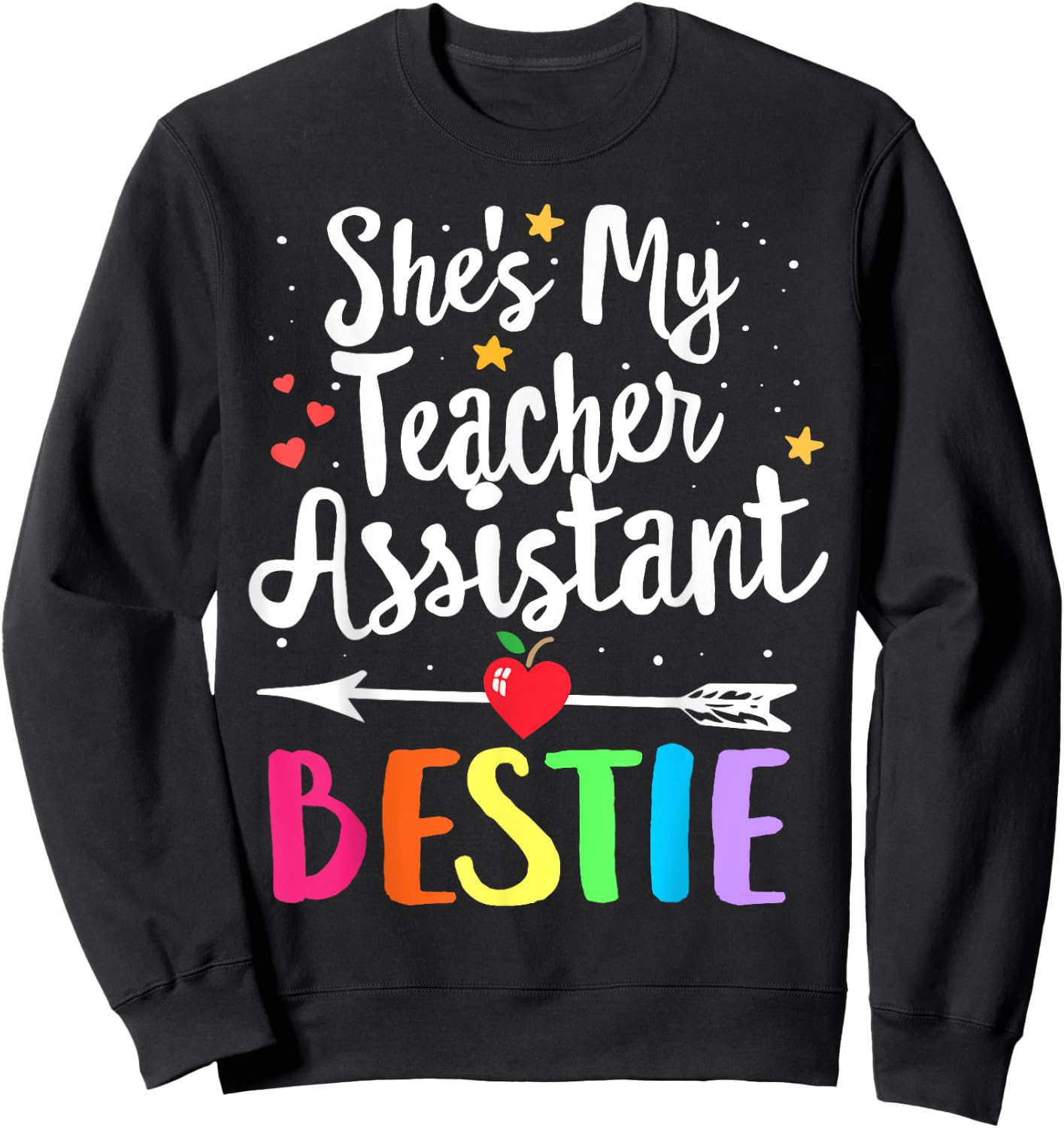 Matching Teacher Assistant Best Friend She's My Bestie Women Kids Sweatshirt - Sweatshirt | Black