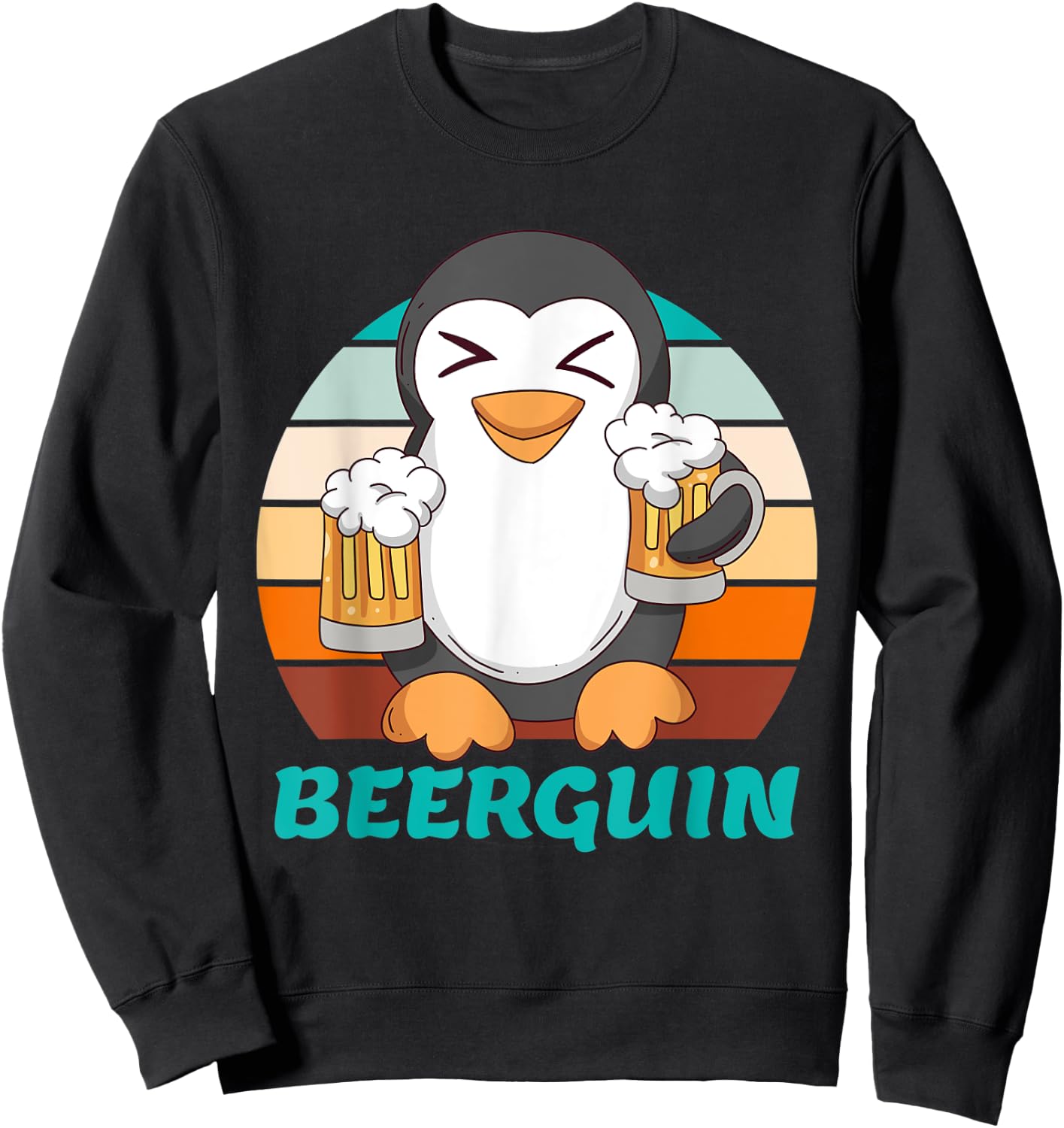 Beer penguin beer men Beer Father s Day Party Festival Sweatshirt - Sweatshirt | Black