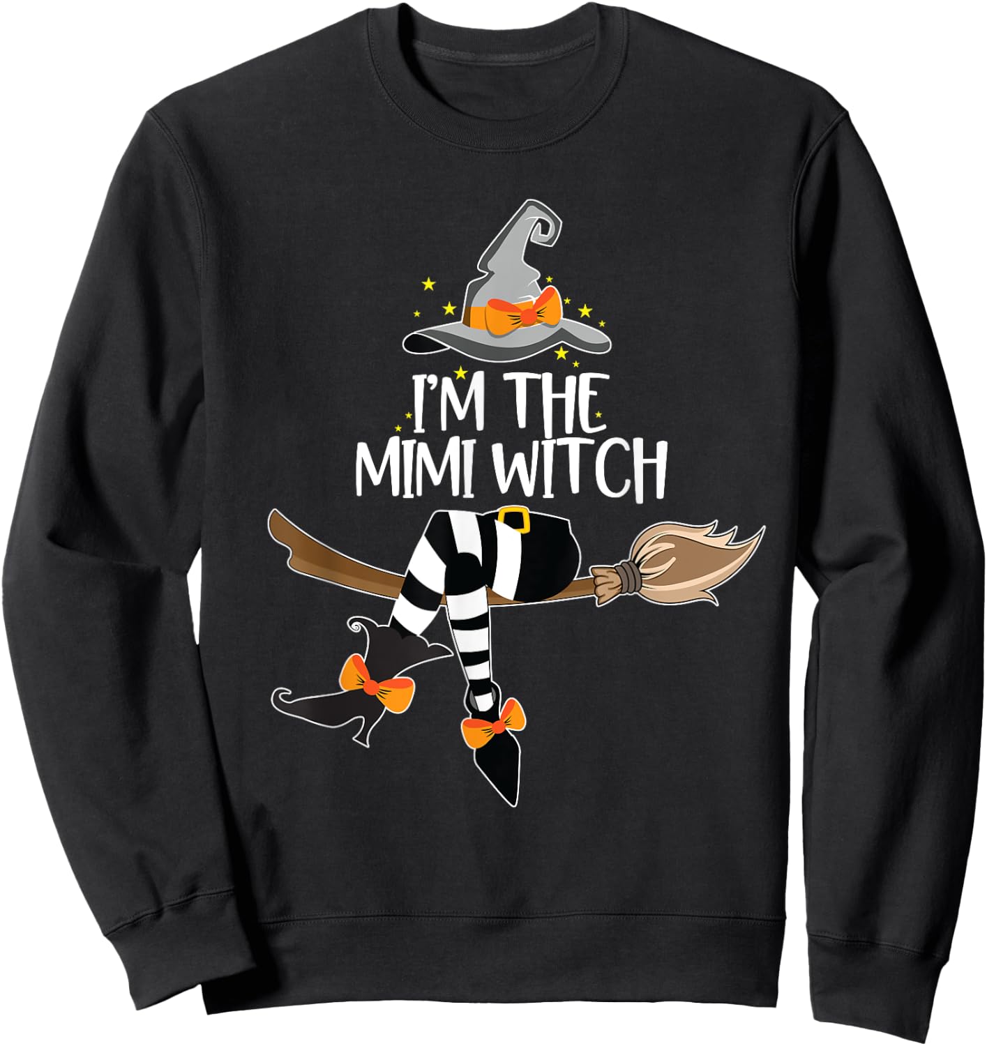 Im the Mimi Witch Shirt Halloween Matching Group Costume Sweatshirt - Sweatshirt | Black