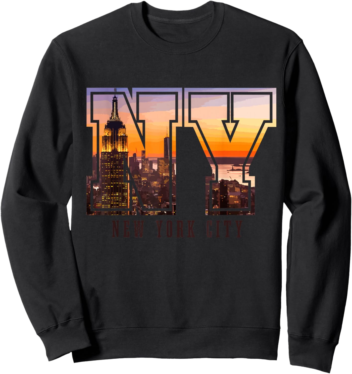 New York City NYC NY Skyline USA America Souvenir Gift Sweatshirt - Sweatshirt | Black