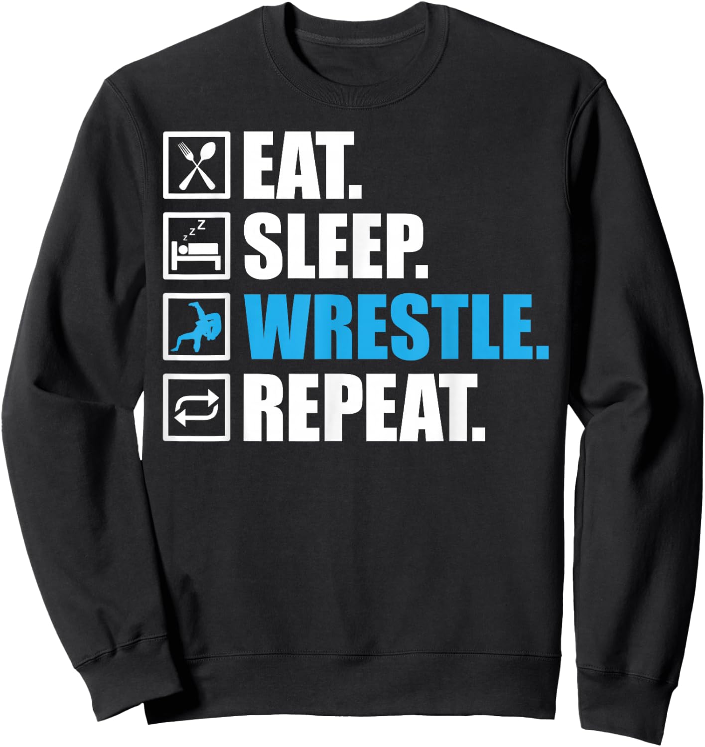 Funny Wrestling Designs Women Wrestle Athlete Fans Small Sweatshirt - Sweatshirt | Black