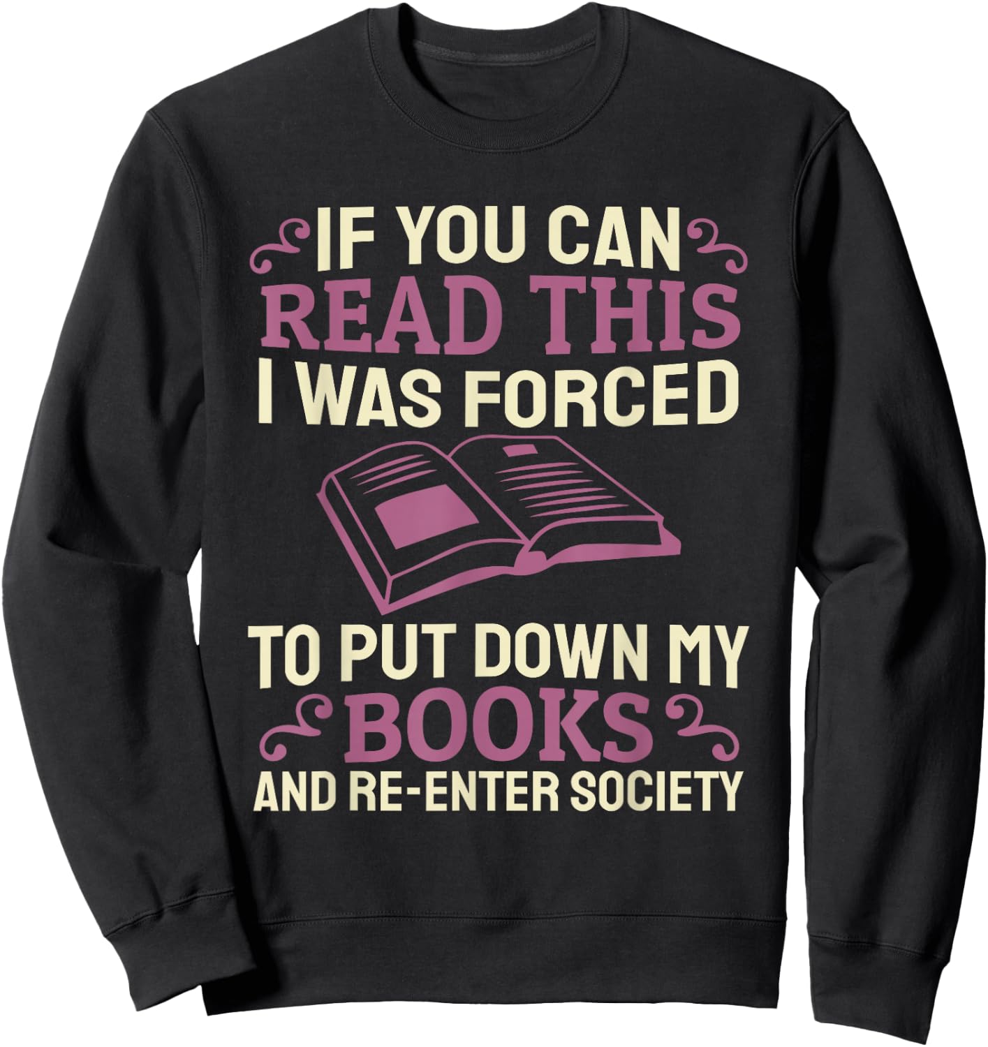 Bookworm Avid Reader Books Literature - Book Lover Reading Sweatshirt - Sweatshirt | Black