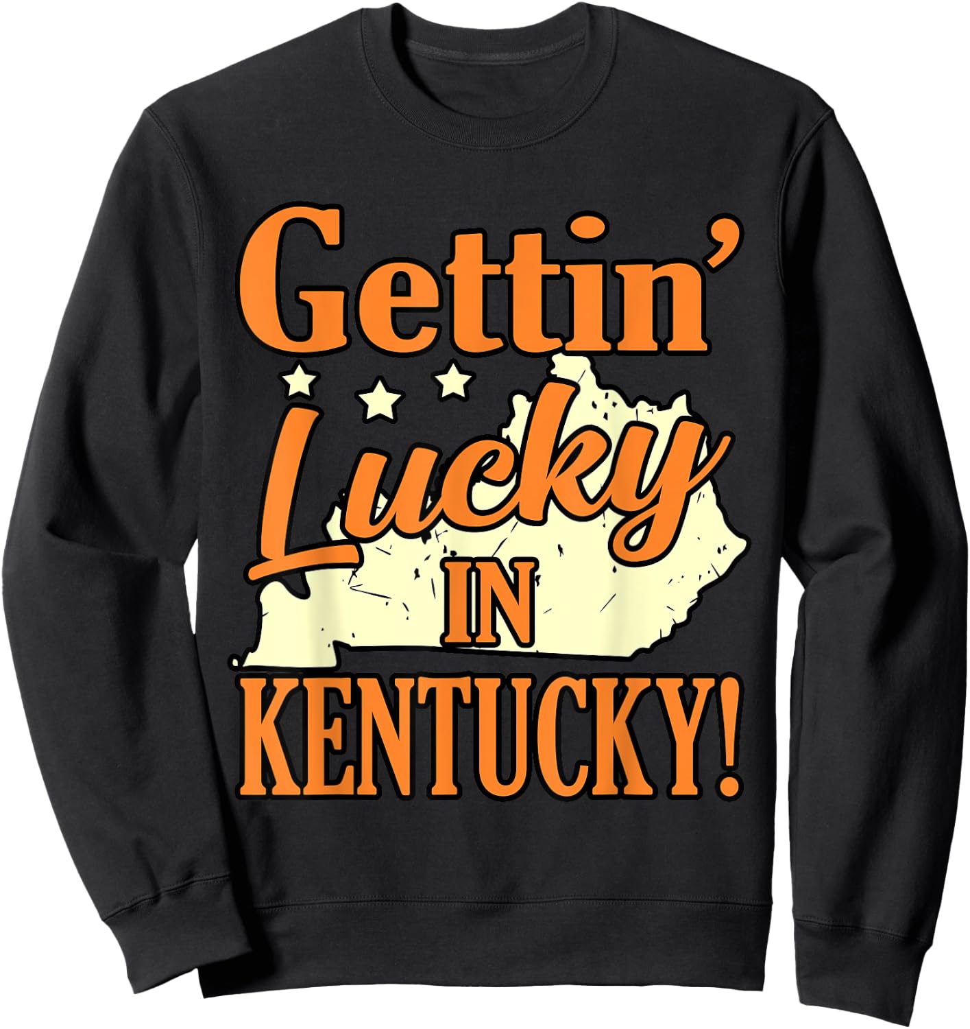 Gettin' Lucky In Kentucky Sweatshirt - Sweatshirt | Black