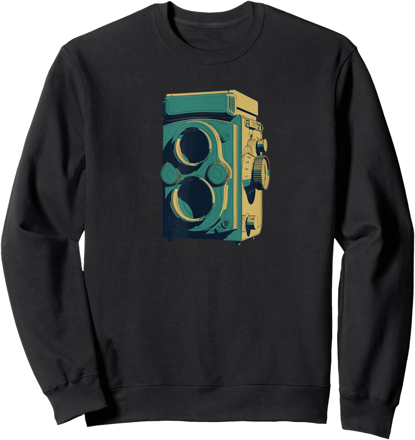 Vintage Medium Format Camera Sweatshirt - Sweatshirt | Black