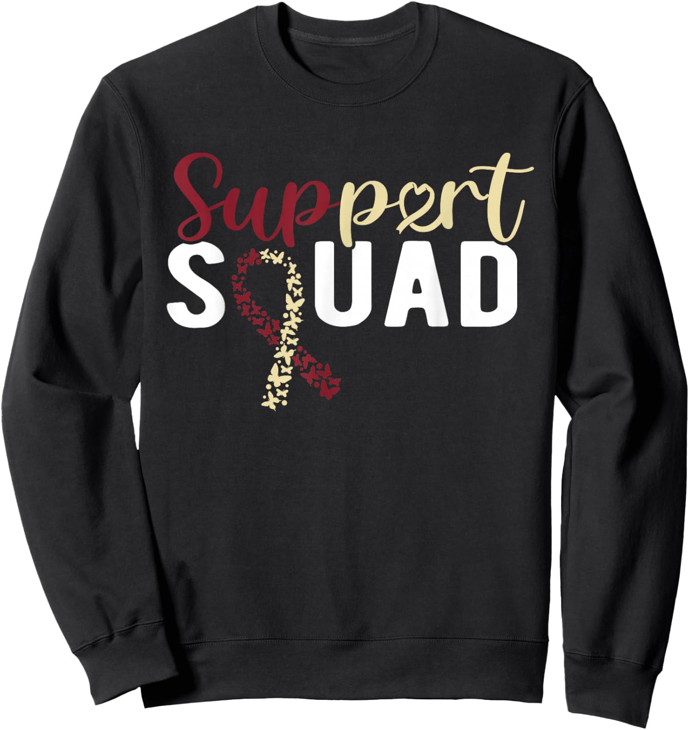 Head And Neck Cancer Support Squad Sweatshirt - Sweatshirt | Black