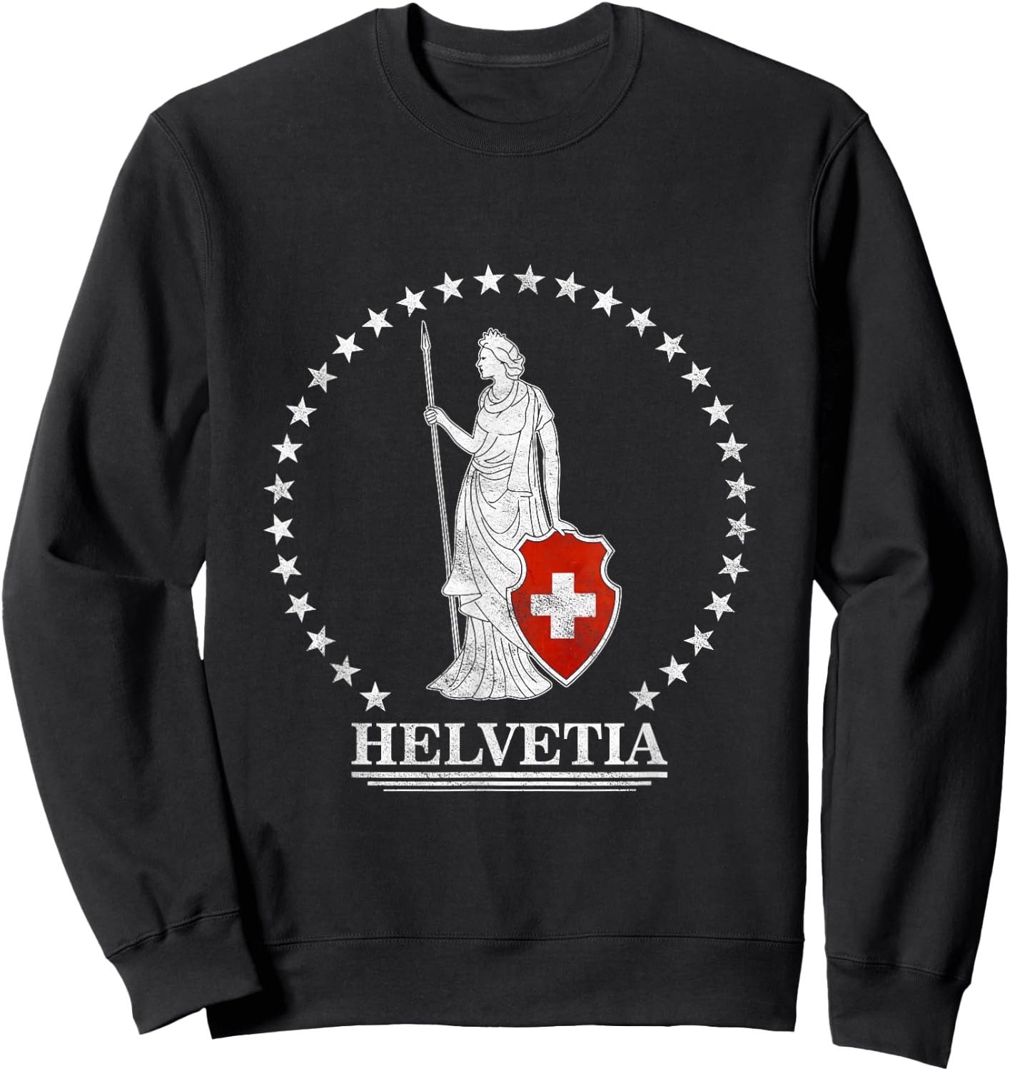 Helvetia Switzerland Sweatshirt - Sweatshirt | Black