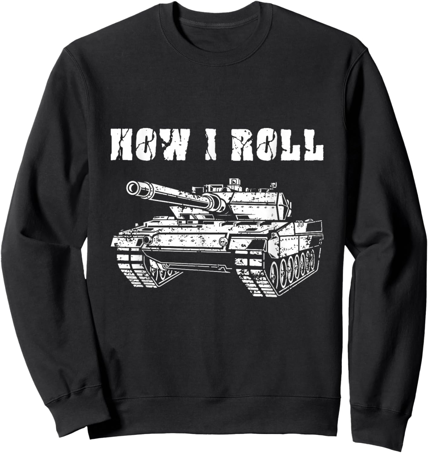 Tank Military Vehicle Firepower Army Soldier Sweatshirt - Sweatshirt | Black