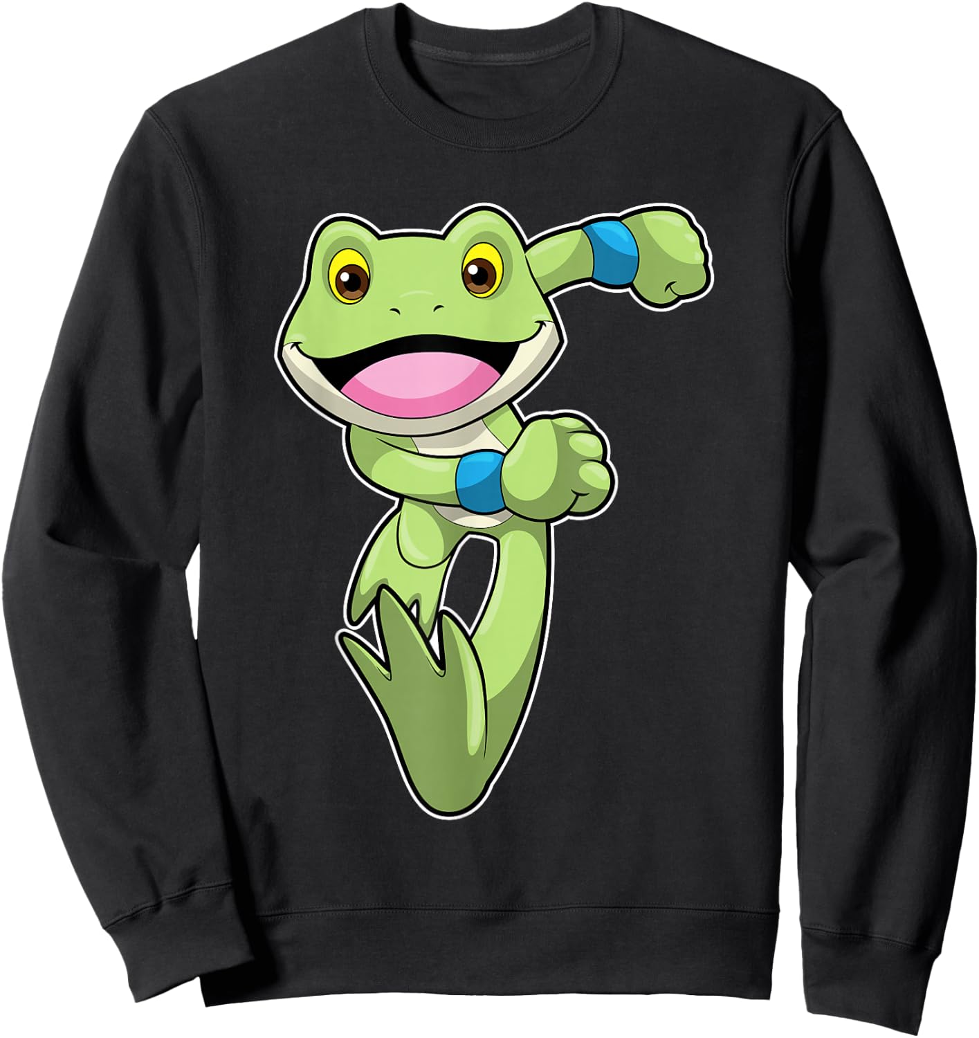 Frog Runner Running Sports Sweatshirt - Sweatshirt | Black