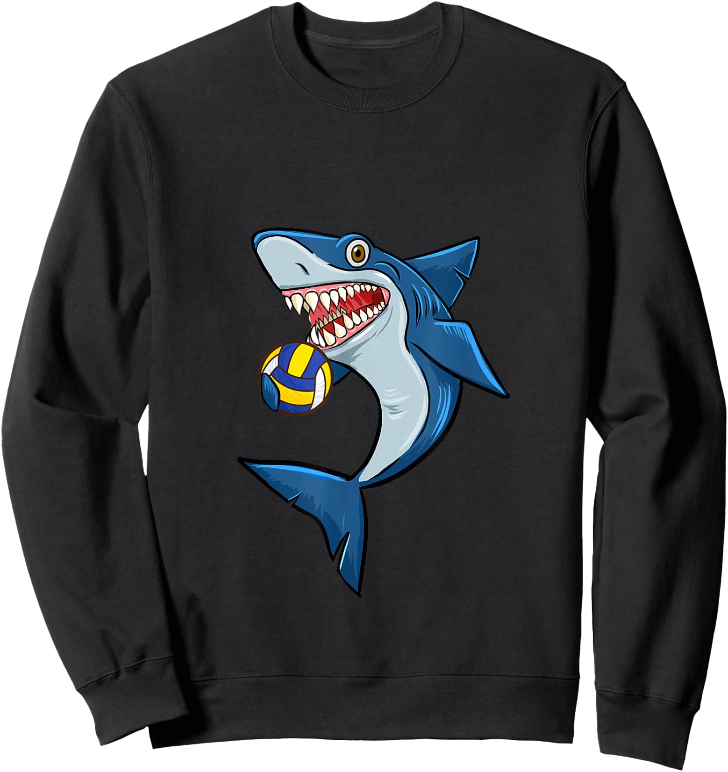 Volleyball Sharks Love Animal lovers Funny Sweatshirt - Sweatshirt | Black