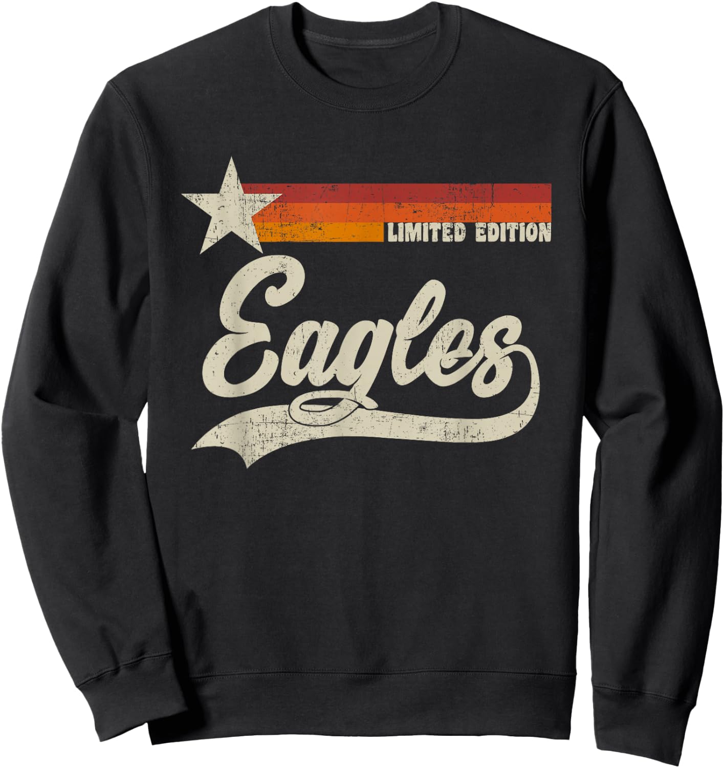 Eagles Sports Name Vintage Retro Gift Men Women Boy Girl Sweatshirt - Sweatshirt | Black