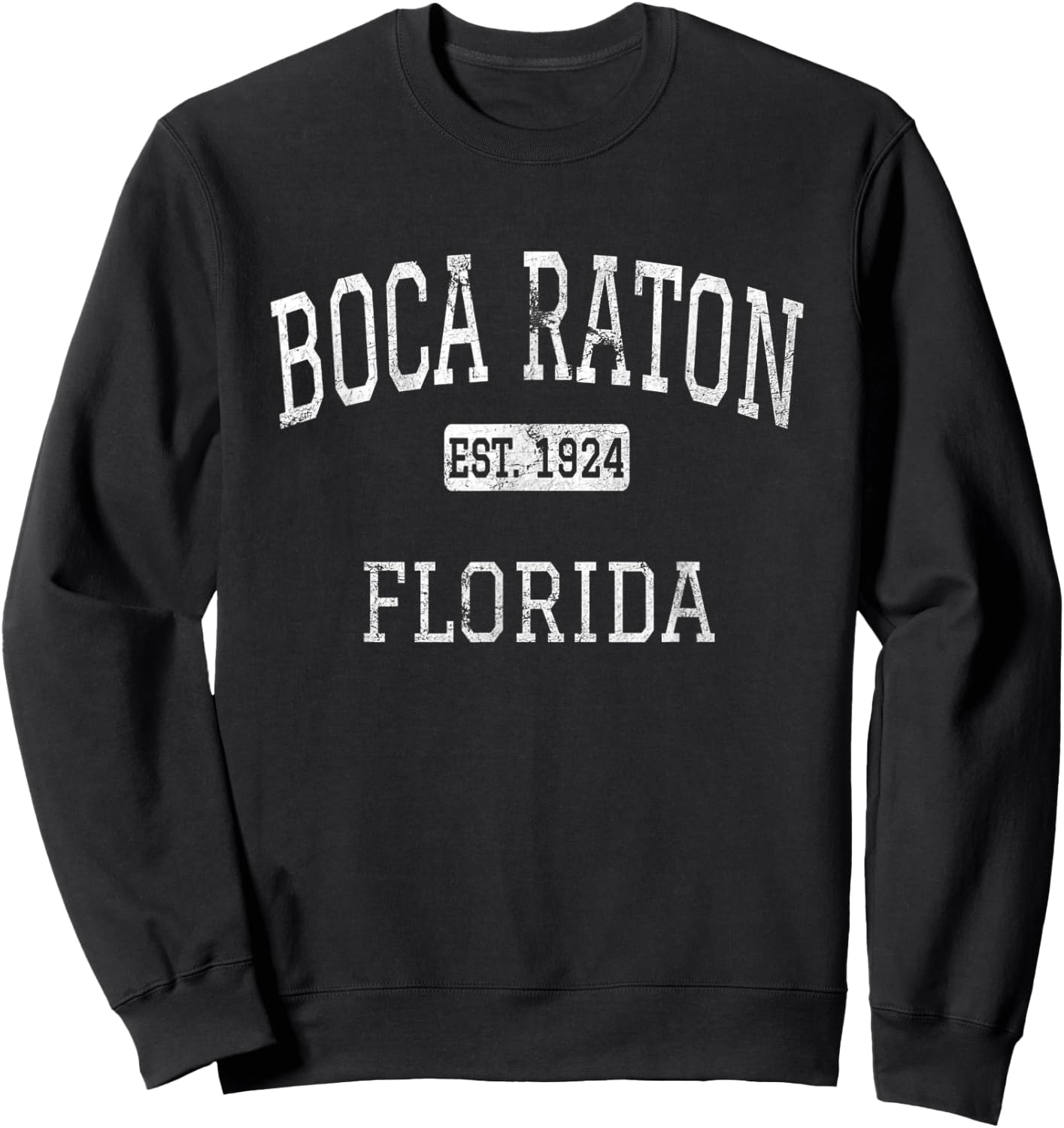 Boca Raton Florida FL Vintage Sweatshirt - Sweatshirt | Black