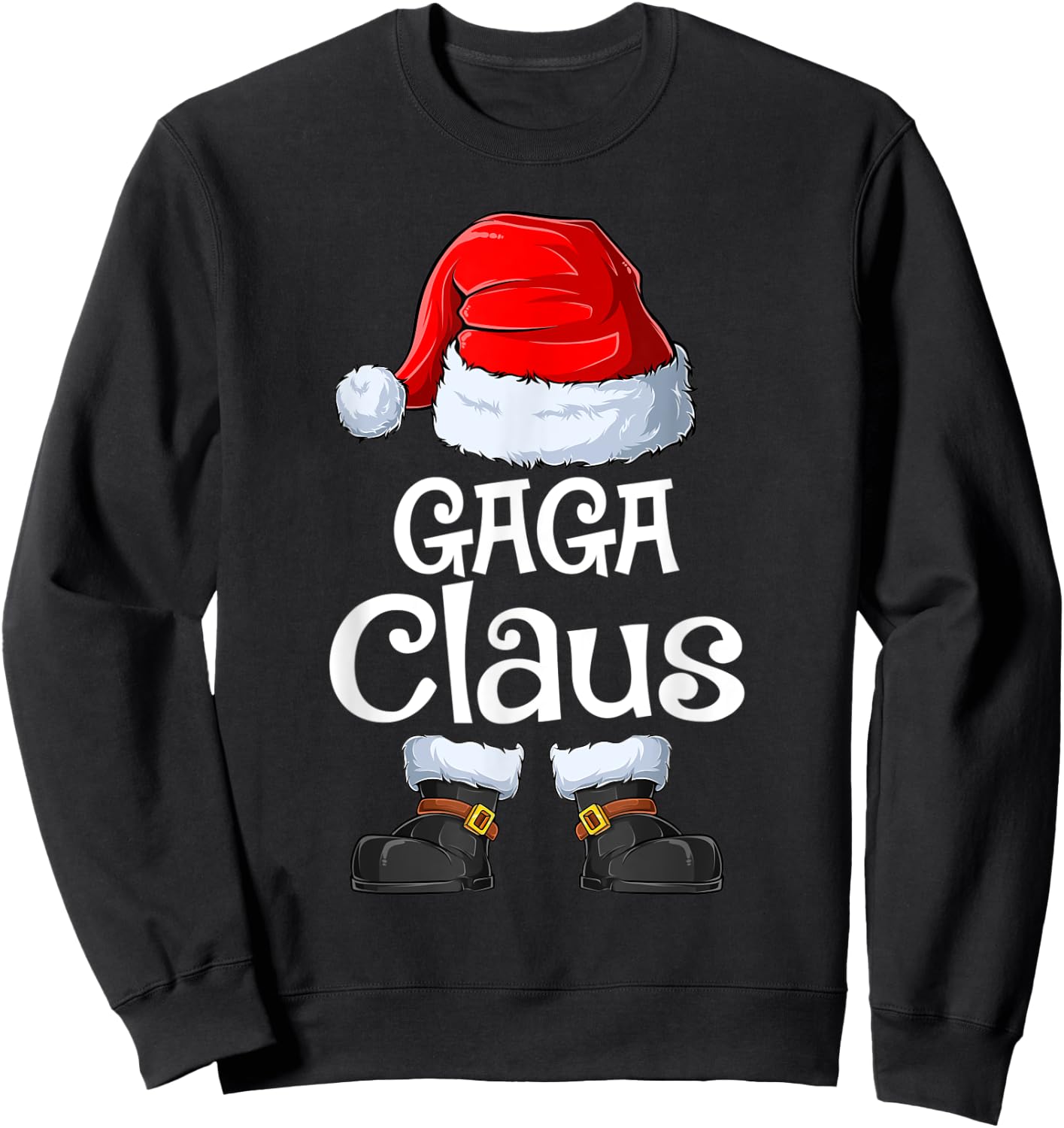 GAGA Claus Family Matching GAGA Claus Pajama Sweatshirt - Sweatshirt | Black