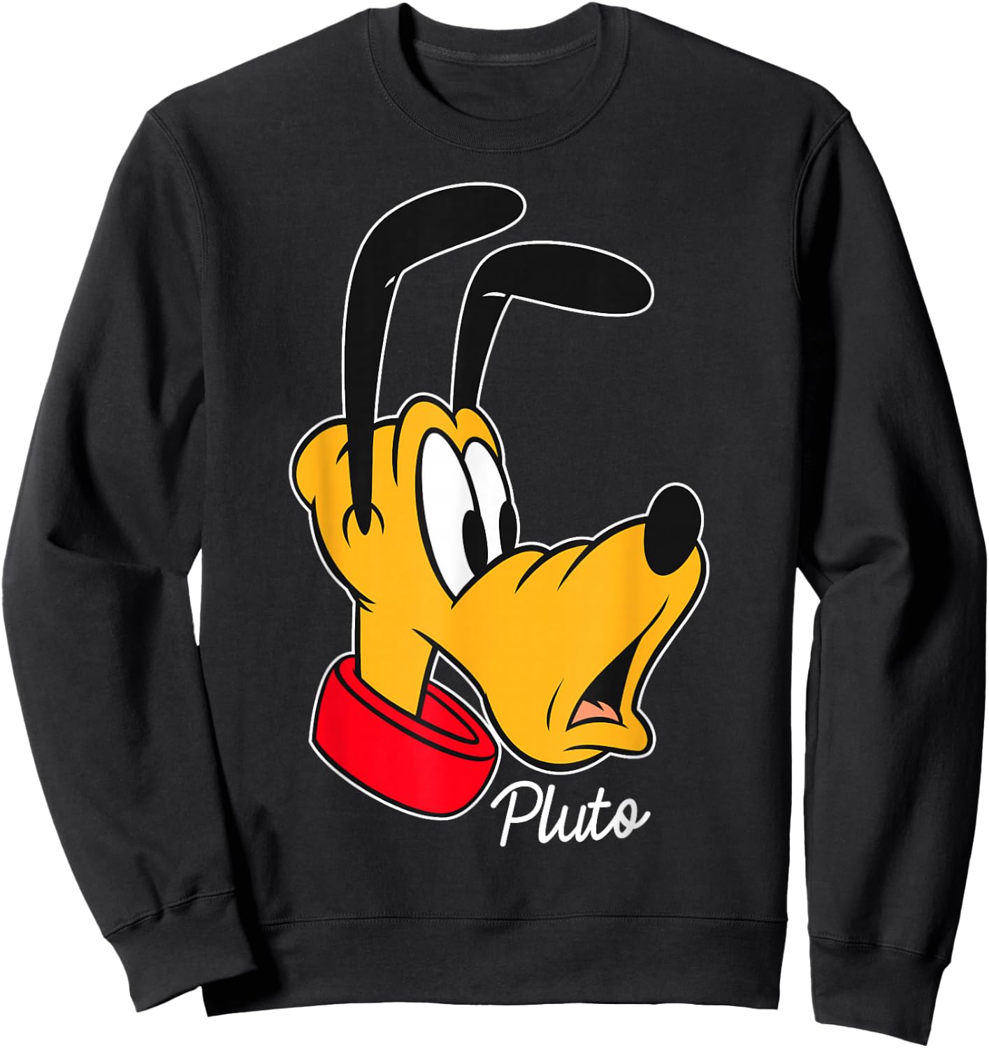 Disney Mickey and Friends Pluto Big Face Sweatshirt - Sweatshirt | Black