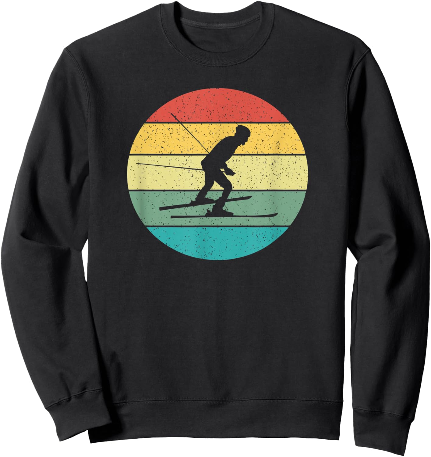 Cross-Country Skiing Retro Vintage Sweatshirt - Sweatshirt | Black