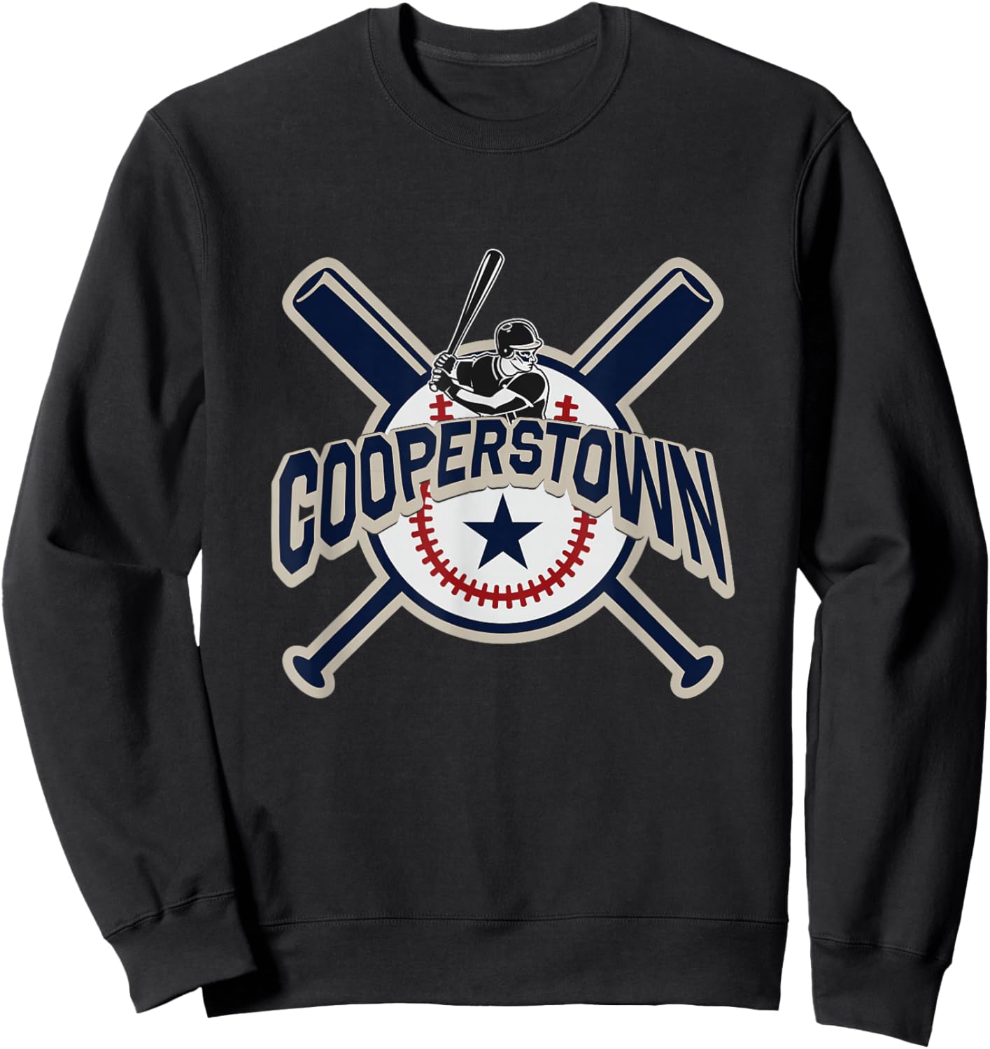 Cooperstown New York Baseball Game Family Vacation T Shirt Sweatshirt - Sweatshirt | Black
