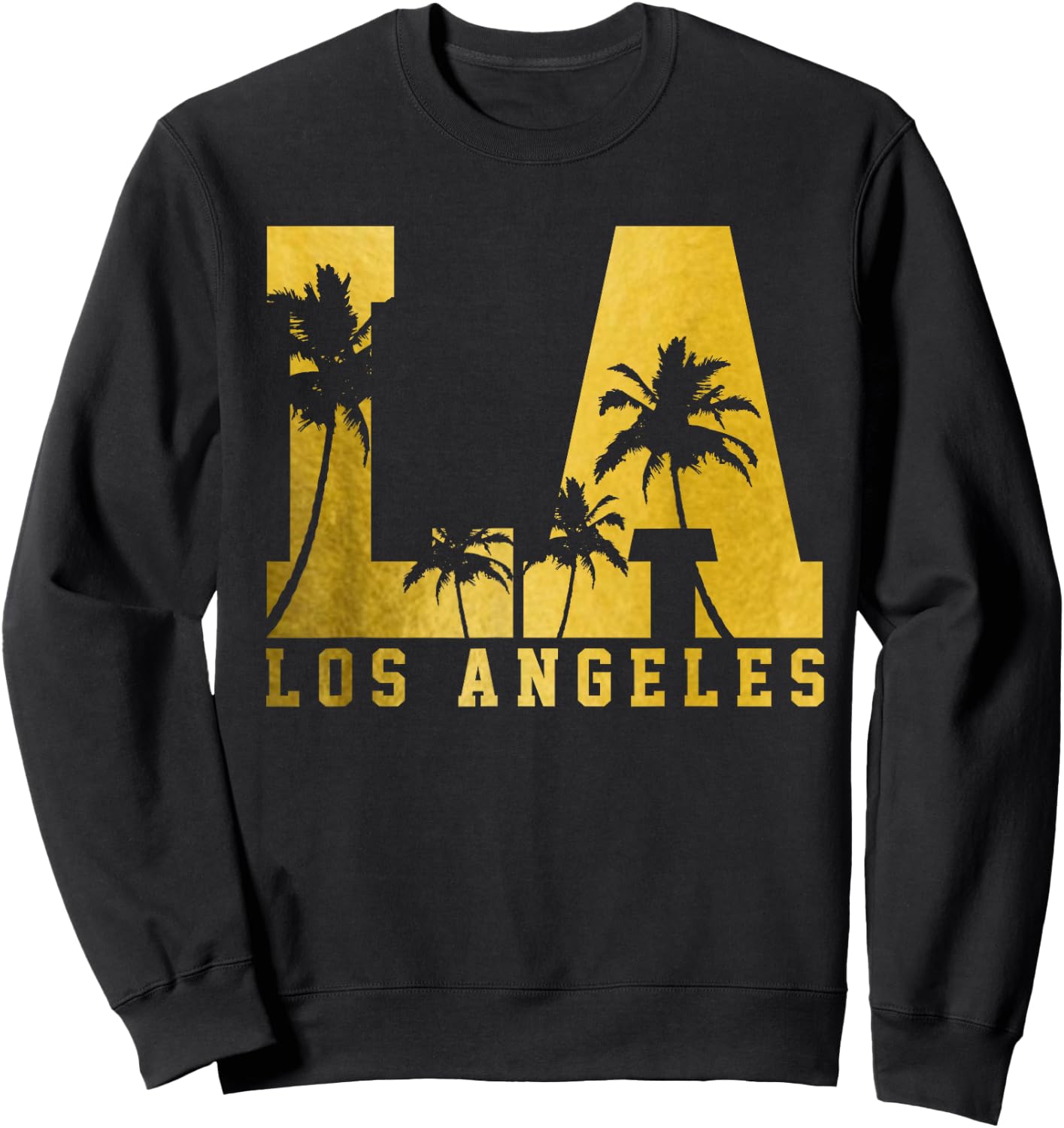 Los Angeles LA Vintage California Palm Trees Sweatshirt - Sweatshirt | Black