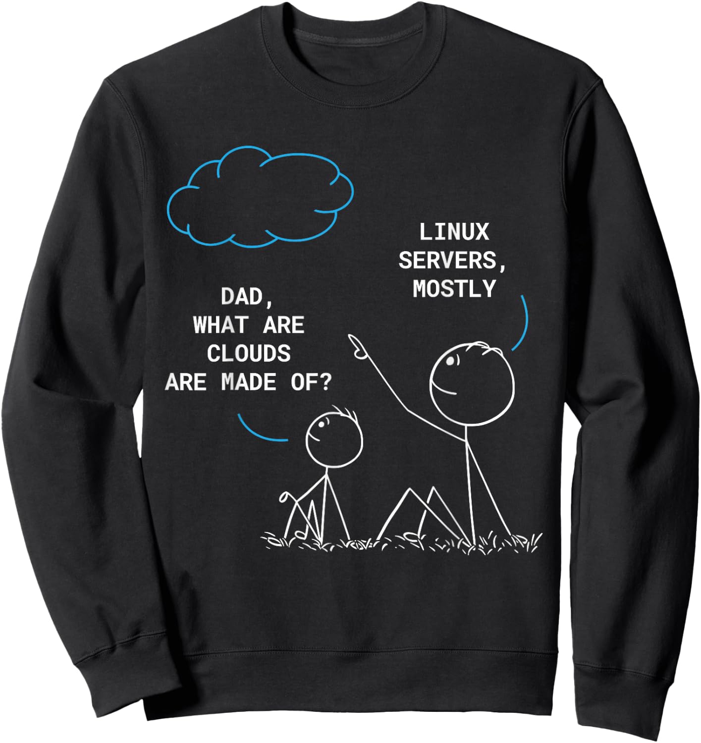 Cloud IT Professional Sys Admin Programming Coding Funny Sweatshirt - Sweatshirt | Black