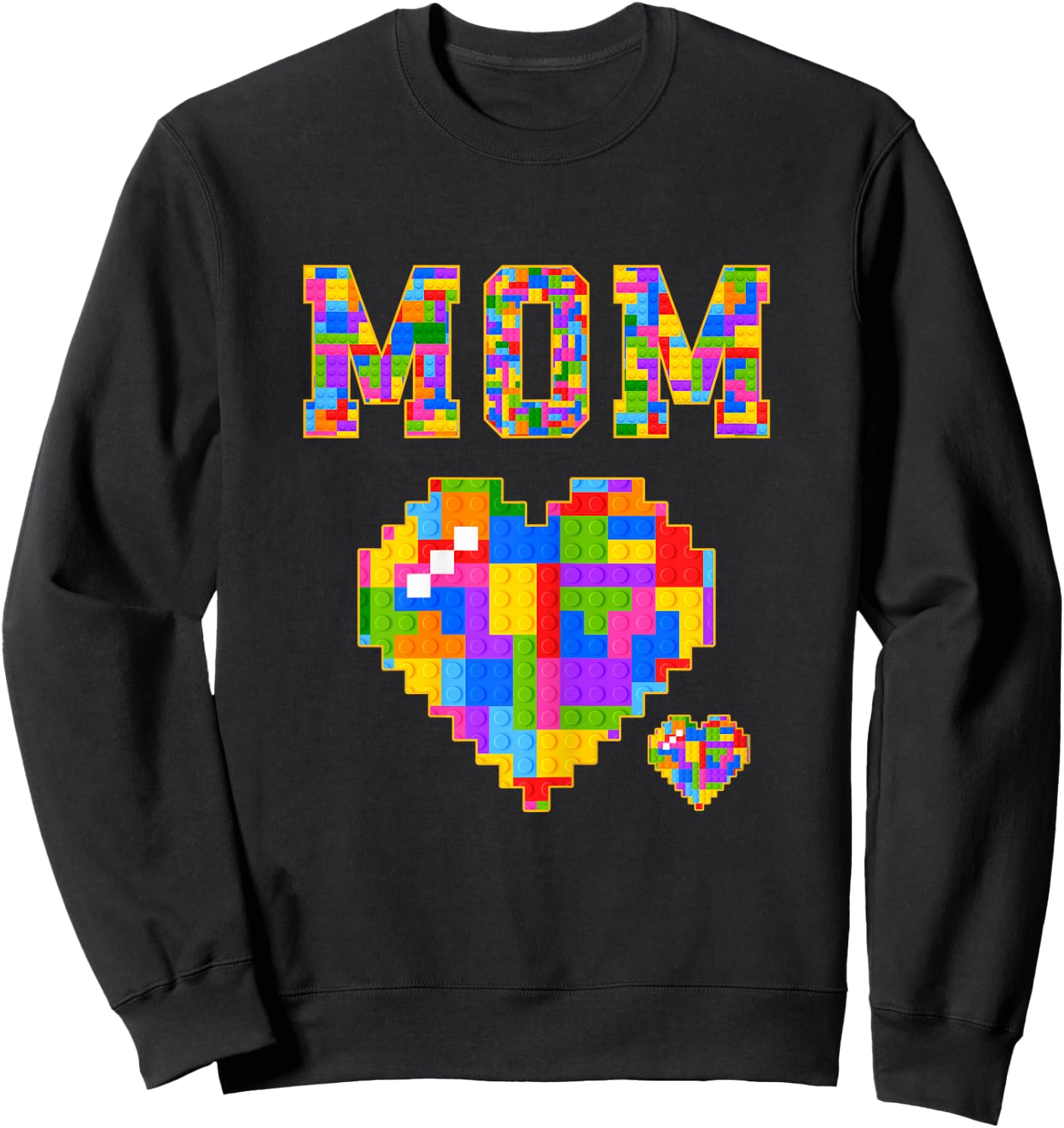 Mom Brick Builder Funny Blocks Master Builder Sweatshirt - Sweatshirt | Black