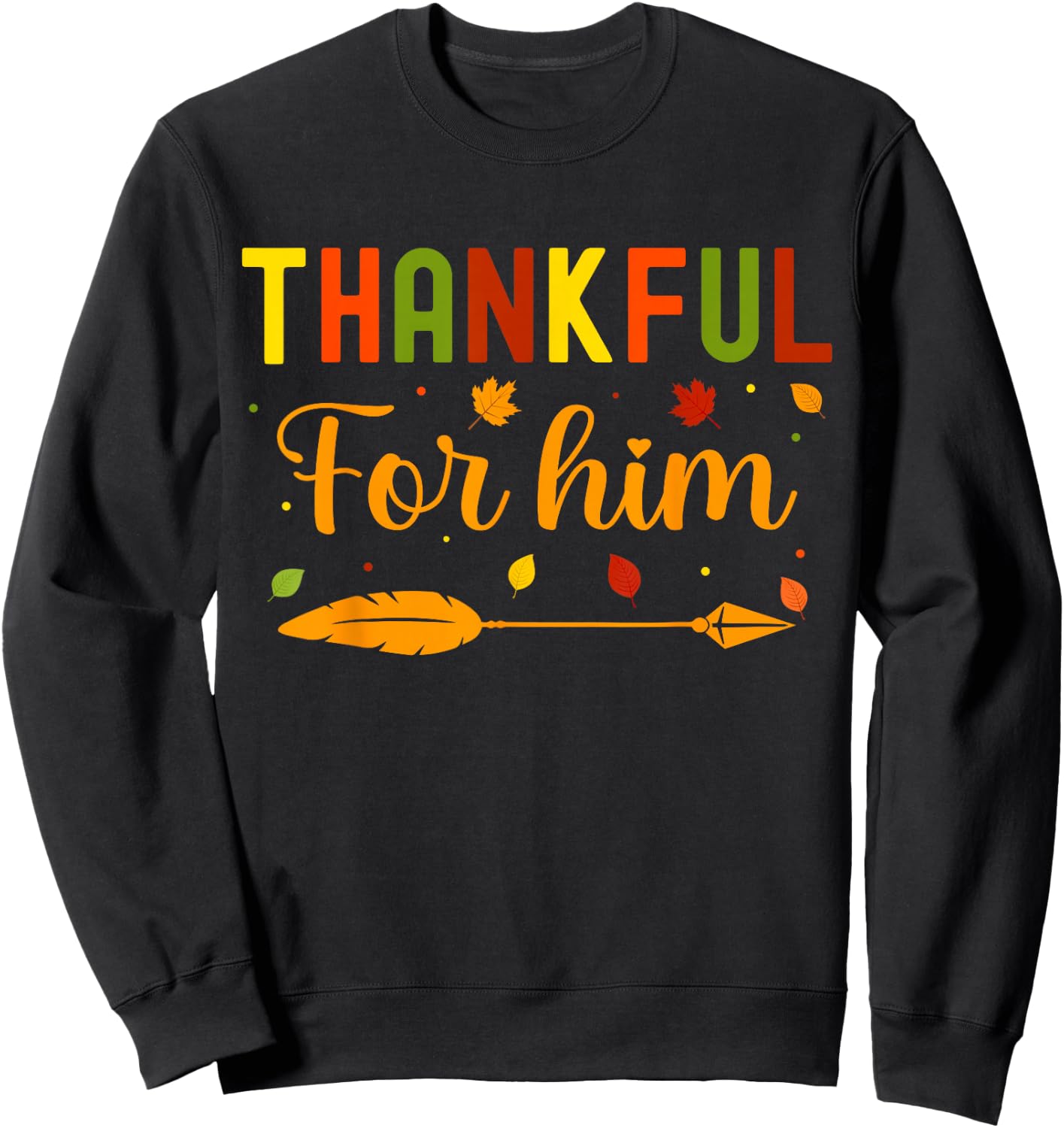Thankful Thanksgiving Couples Fall Thankful Sweatshirt - Sweatshirt | Black