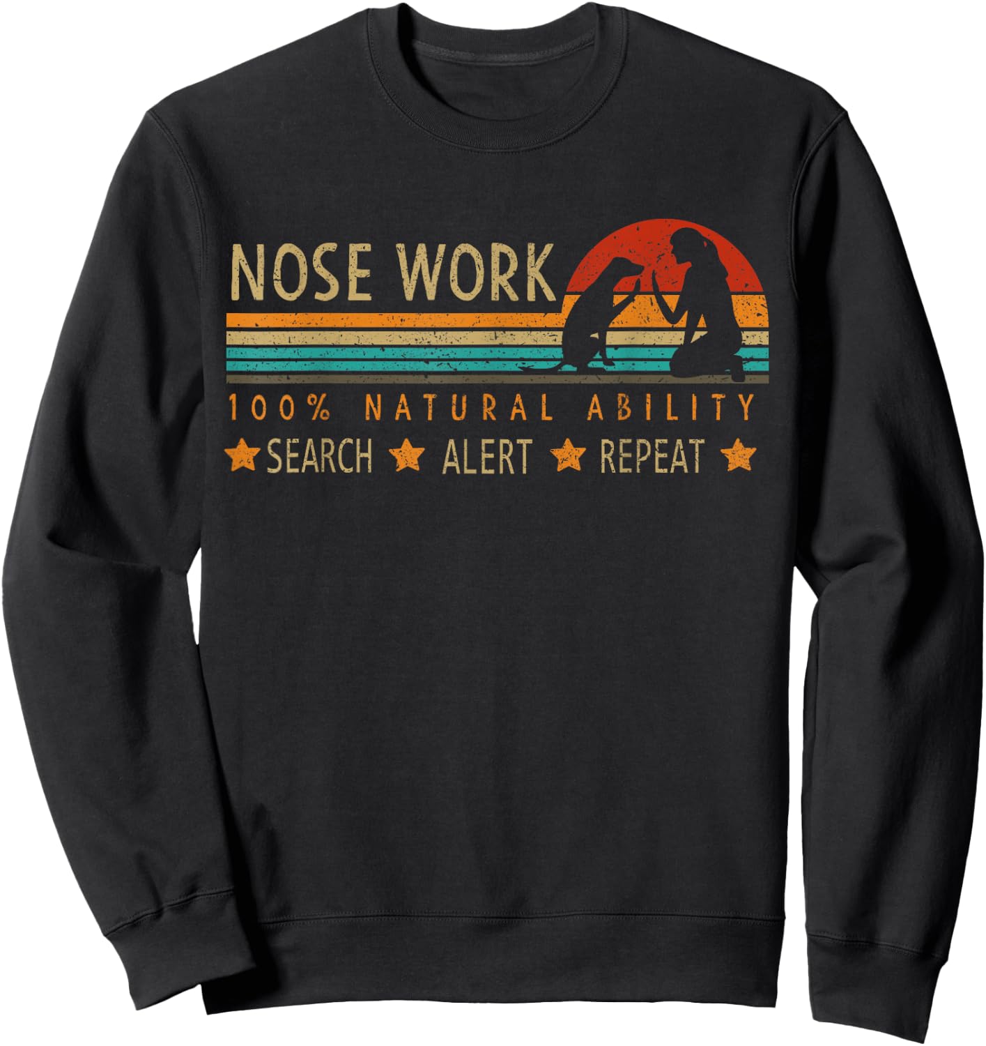 Nosework Dog sport Training Nose Work scent work for dogs Men Women Kids Sweatshirt - Sweatshirt | Black